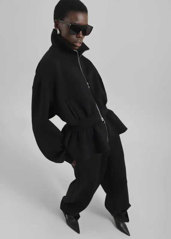 Sorelle Peplum Jacket - Black made by Frankie Shop