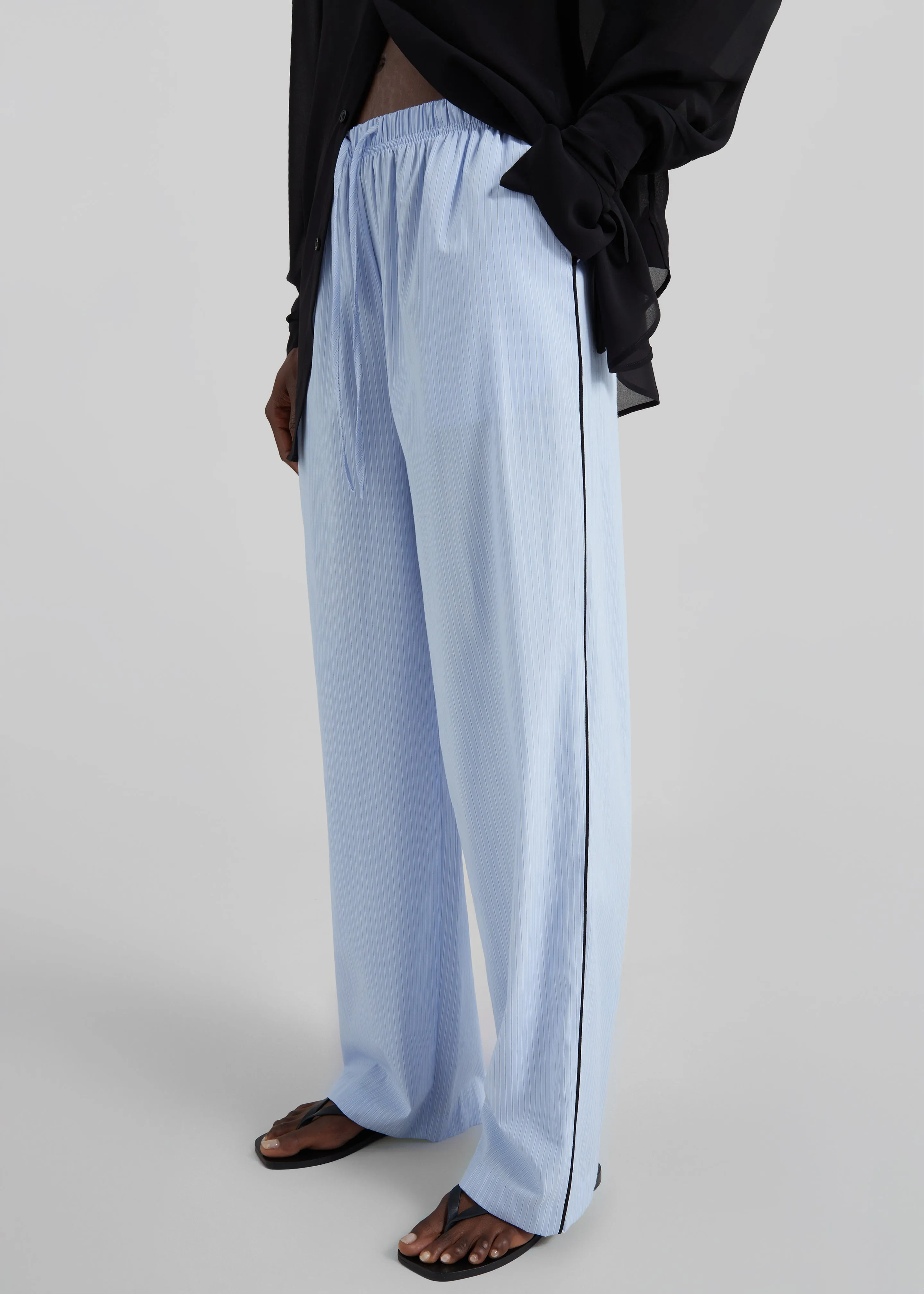 Porto Contrast Piped Pants - Blue/White Stripe sold by Frankie Shop product image thumbnail 2