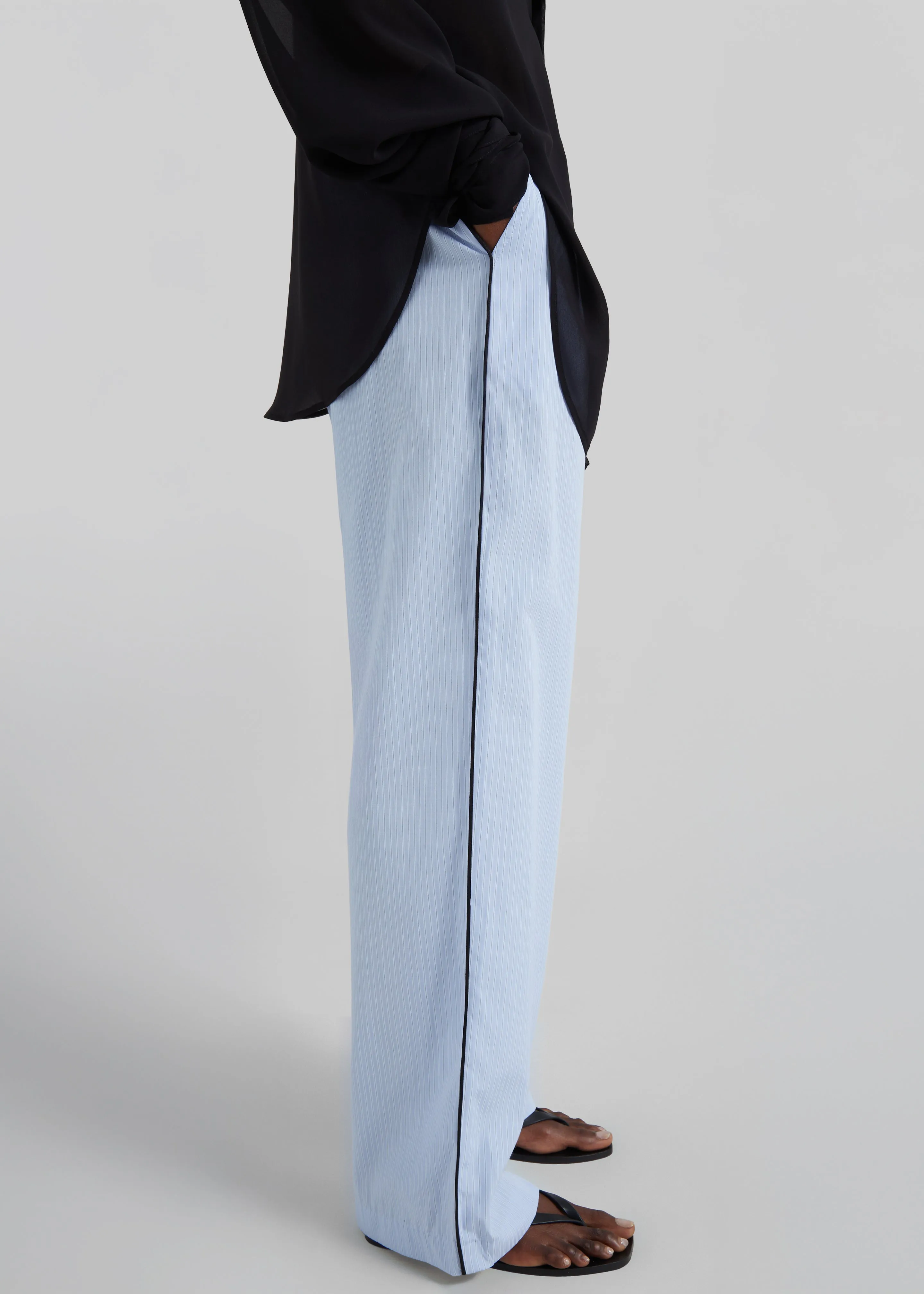 Porto Contrast Piped Pants - Blue/White Stripe sold by Frankie Shop product image thumbnail 5