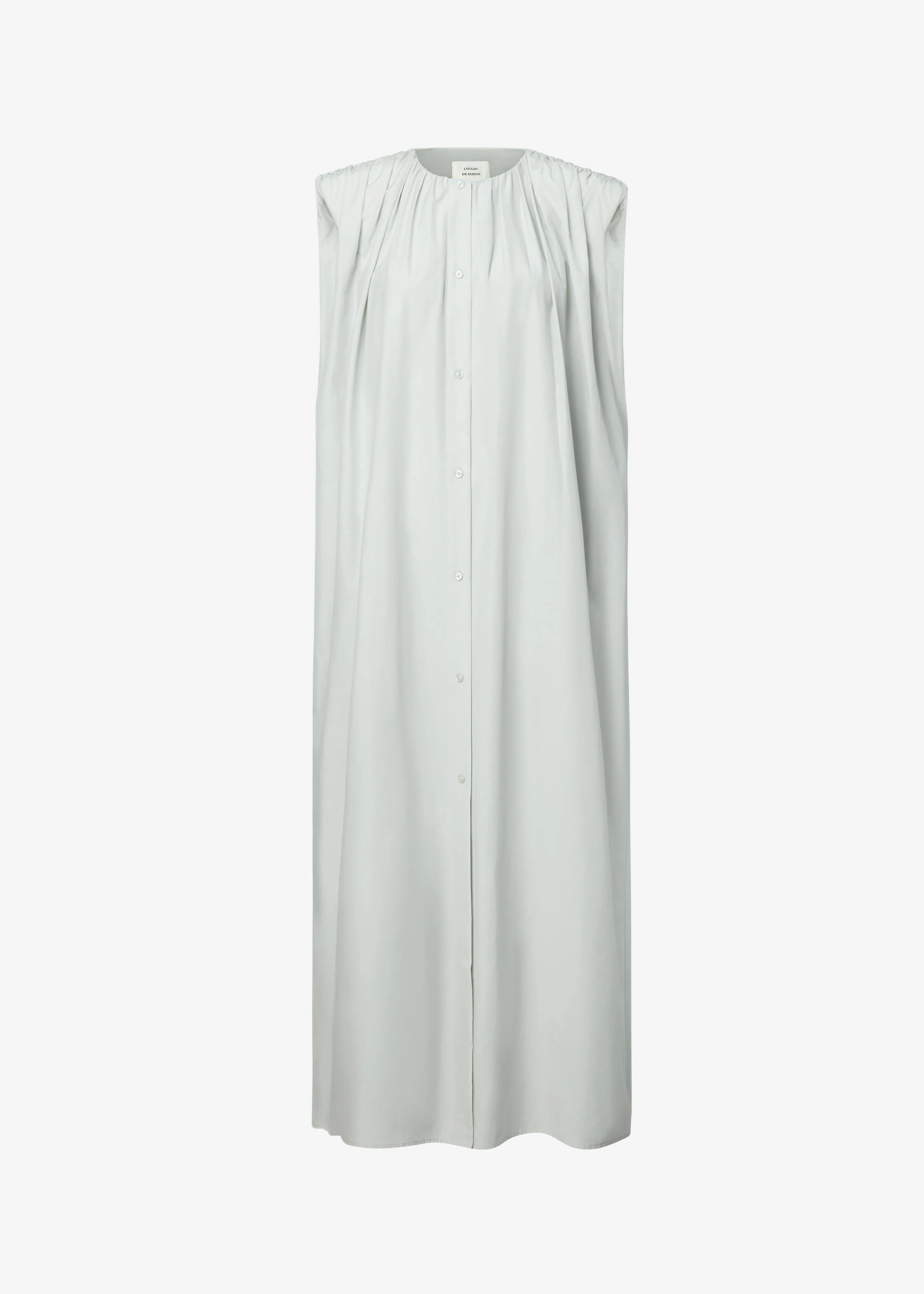 Loulou de Saison Cora Midi Cotton Silk Voile Dress - Mist sold by Frankie Shop product image thumbnail 5