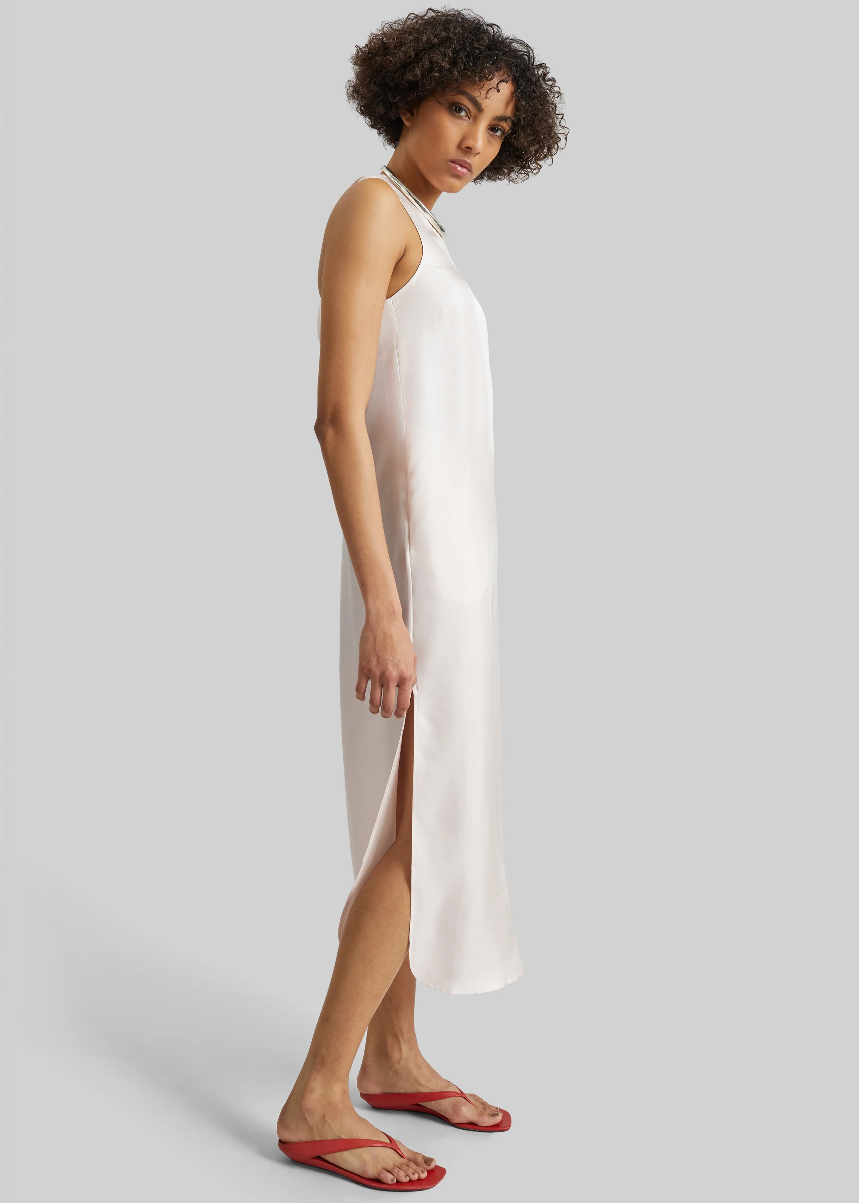 Loulou de Saison Paloma Long Silk Dress - Light Pink sold by Frankie Shop product image thumbnail 2