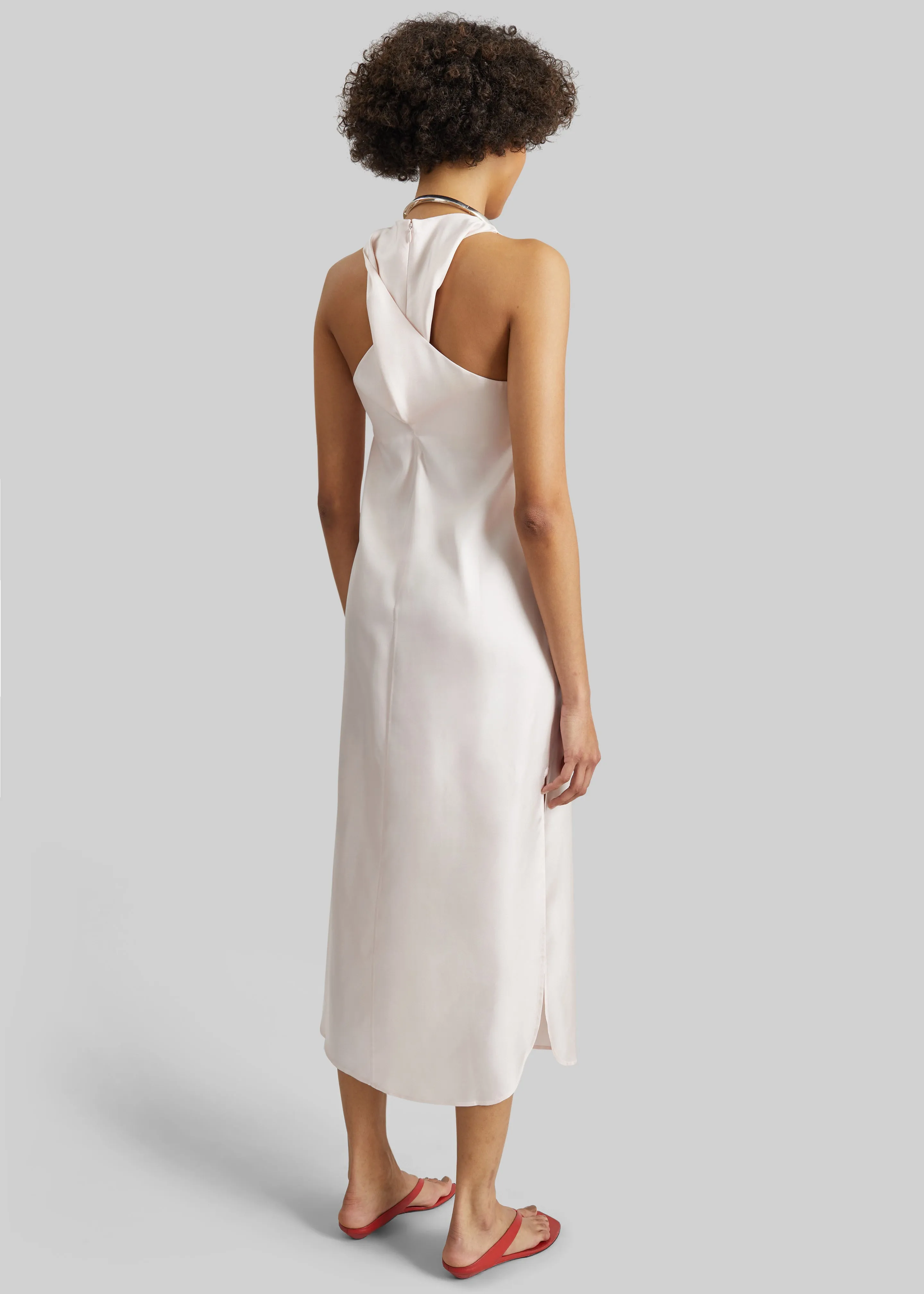 Loulou de Saison Paloma Long Silk Dress - Light Pink sold by Frankie Shop product image thumbnail 5