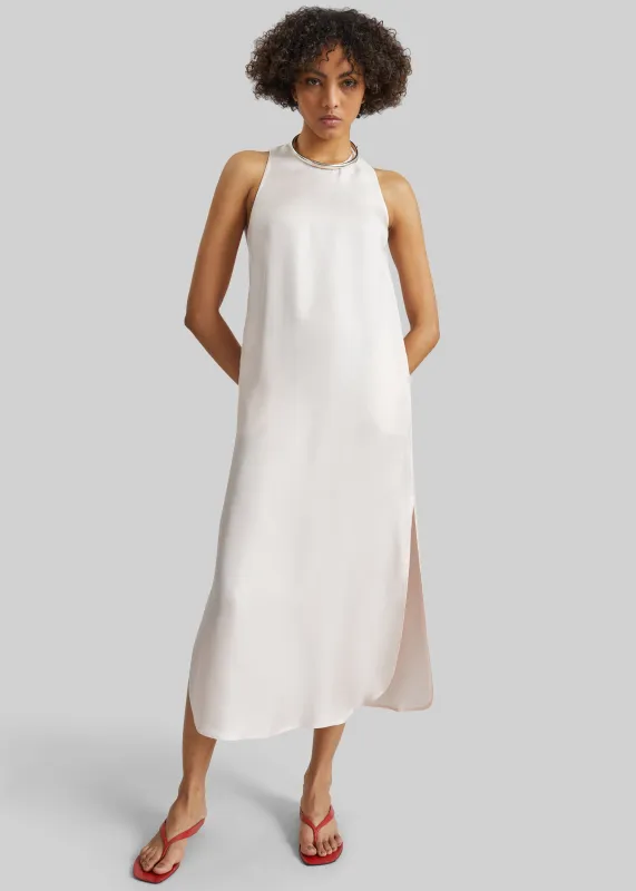 Loulou De Saison Paloma Long Silk Dress - Light Pink made by Loulou De Saison