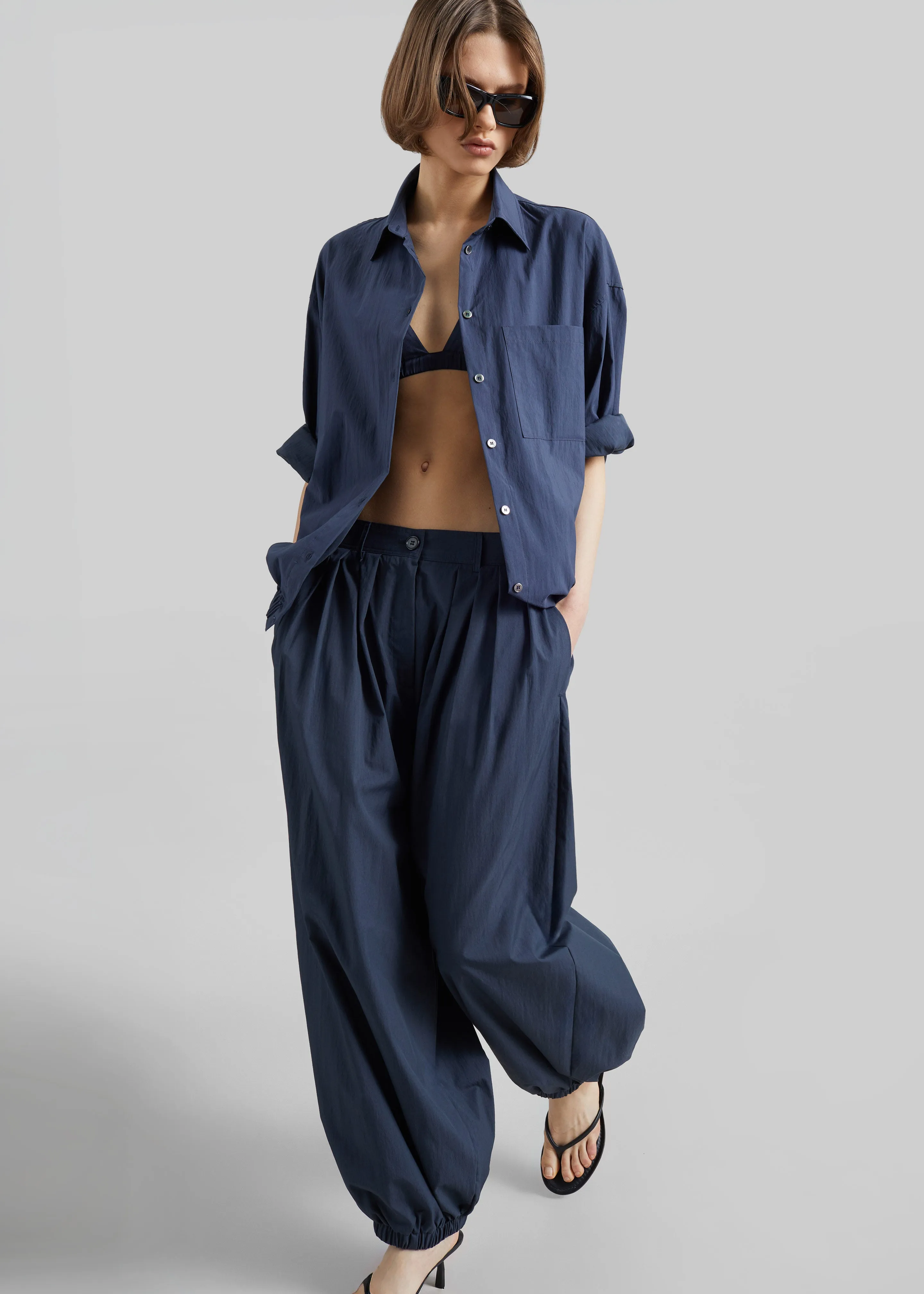 Vannes Balloon Pants - Navy sold by Frankie Shop