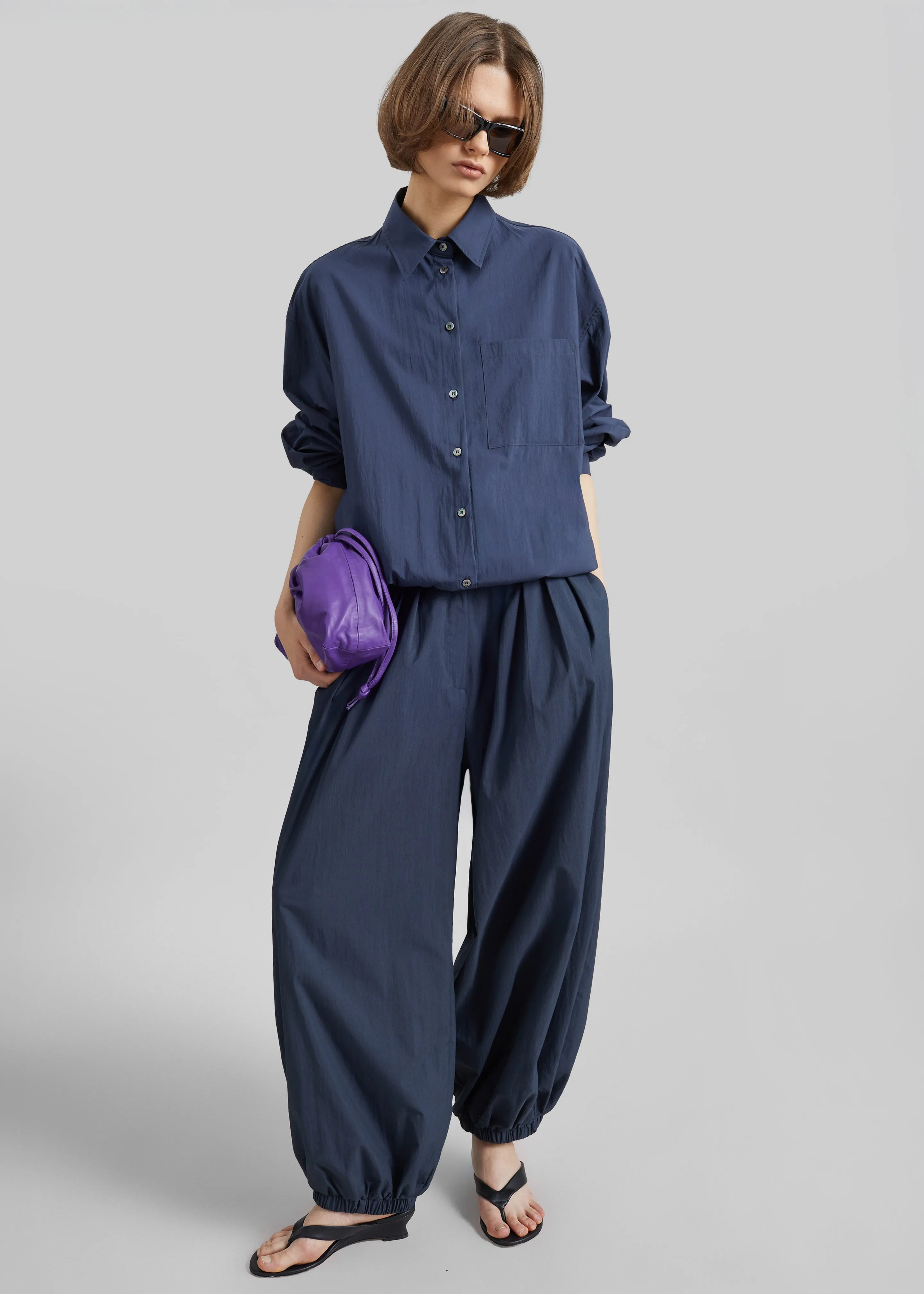 Vannes Balloon Pants - Navy sold by Frankie Shop product image thumbnail 4