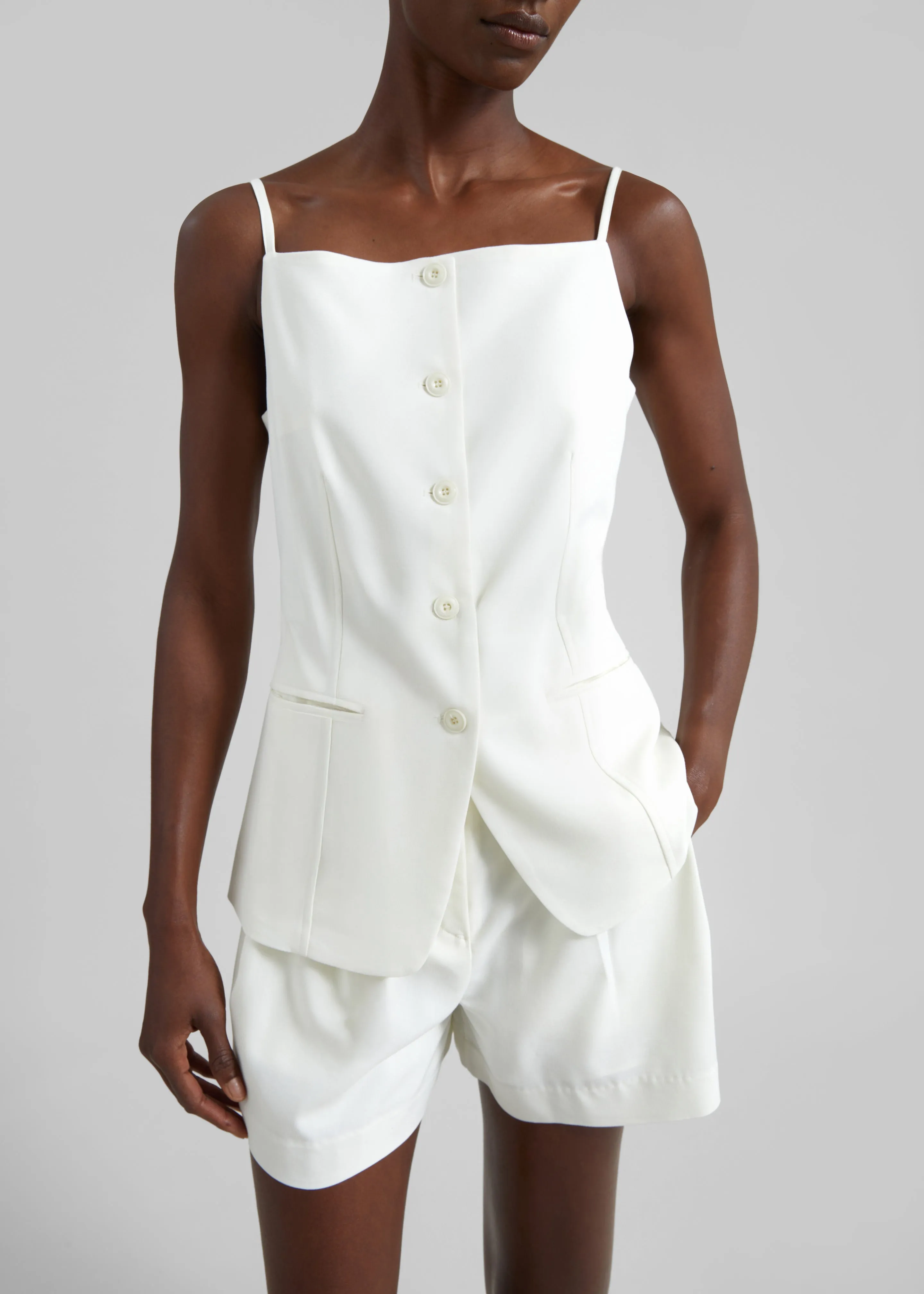 Lisboa Tie Vest - Ivory sold by Frankie Shop product image thumbnail 3