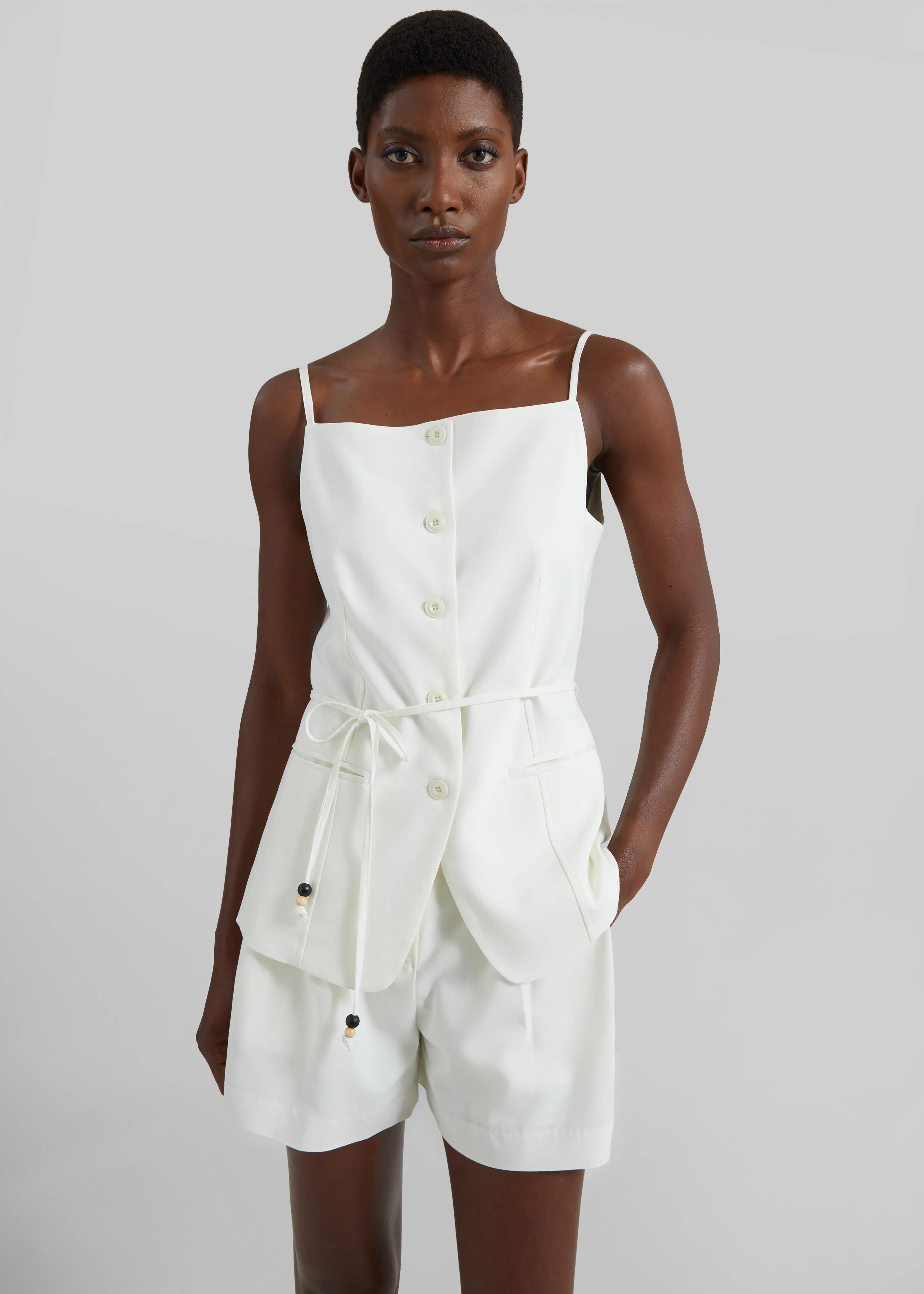 Lisboa Tie Vest - Ivory sold by Frankie Shop product image thumbnail 2