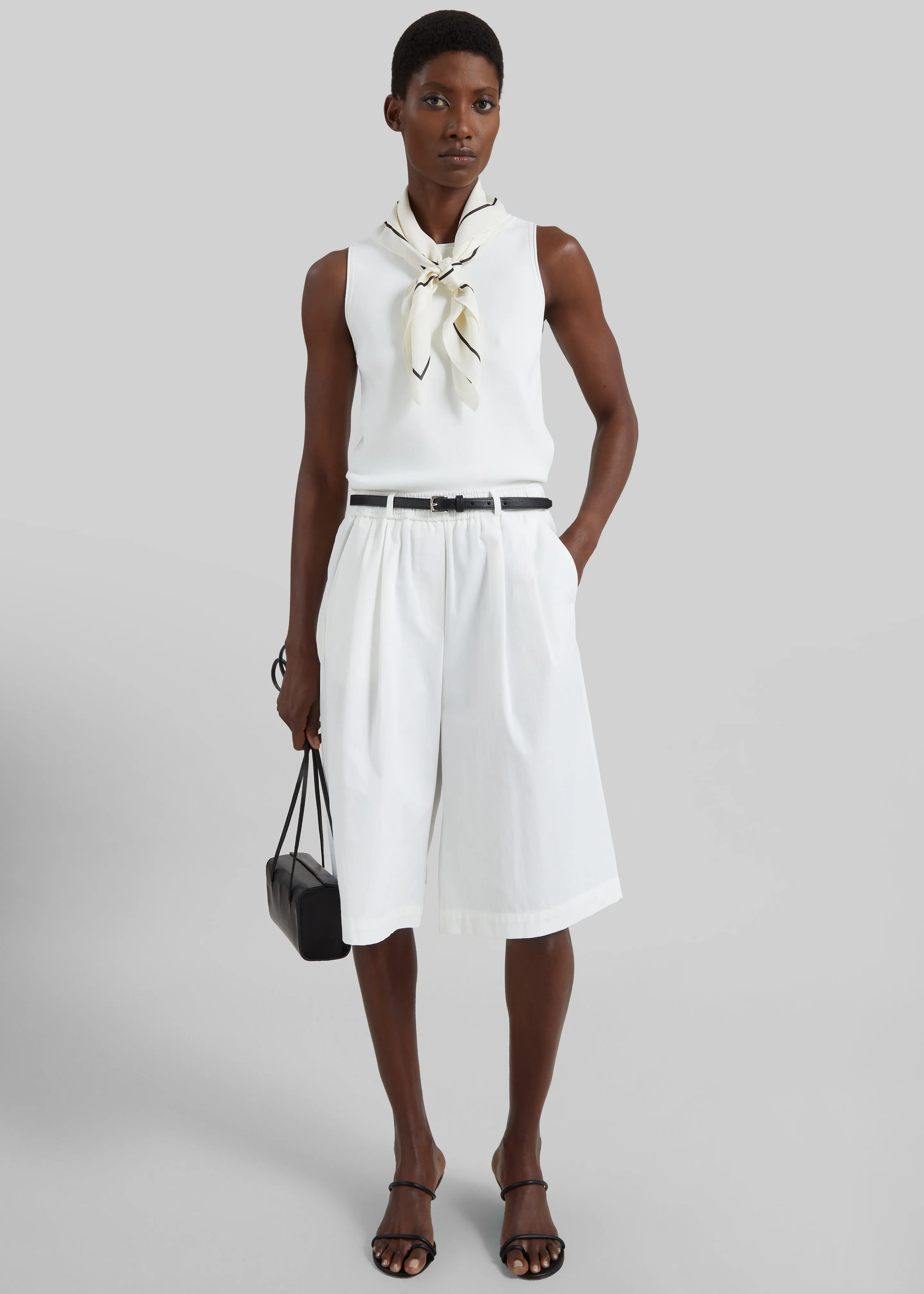 Arvert Bermuda Shorts - White sold by Frankie Shop product image thumbnail 4
