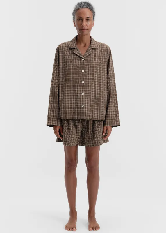 Tekla Fine Twill Shorts - Serra Checks made by Frankie Shop
