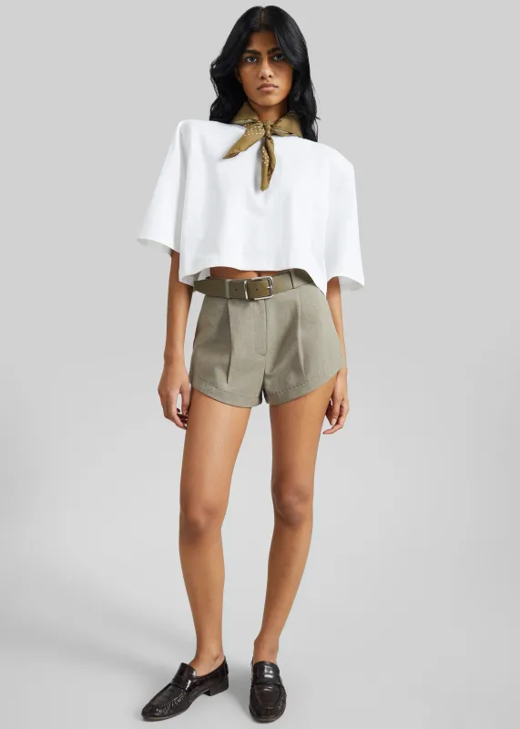 Silves Stitch Hot Pants - Taupe made by Frankie Shop