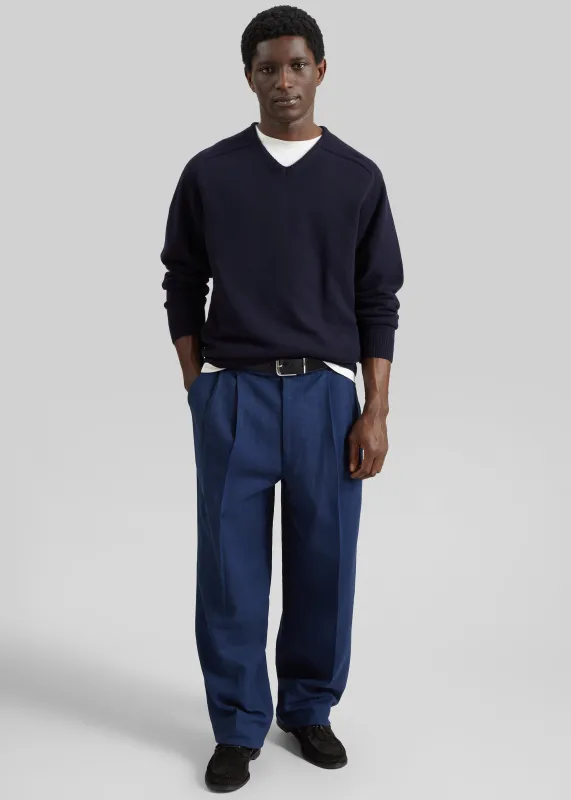 Beo Linen Pants - Navy made by Frankie Shop