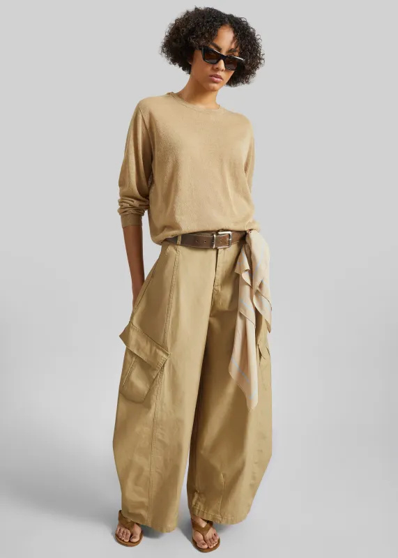 Baixa Barrel Cargo Pants - Beige made by Frankie Shop
