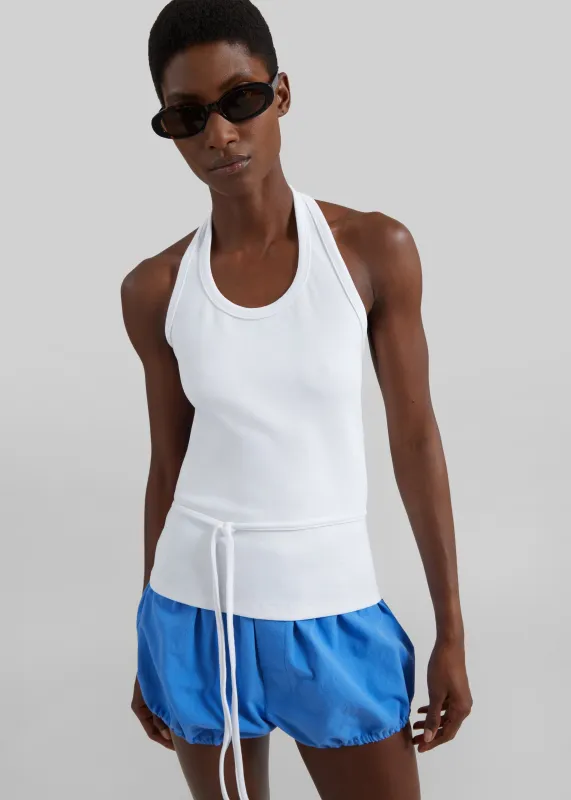 Denia Halter Tie Top - White made by Frankie Shop