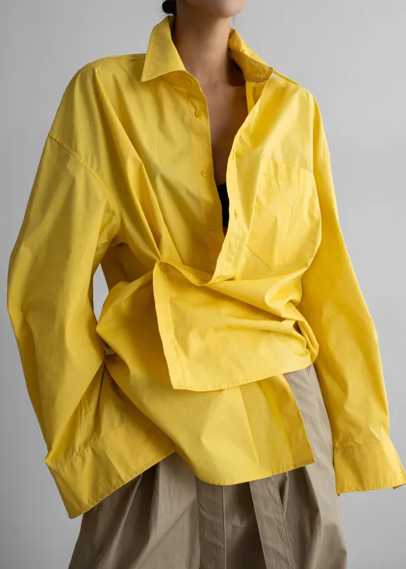 Cascais Oversized Shirt - Yellow made by Frankie Shop