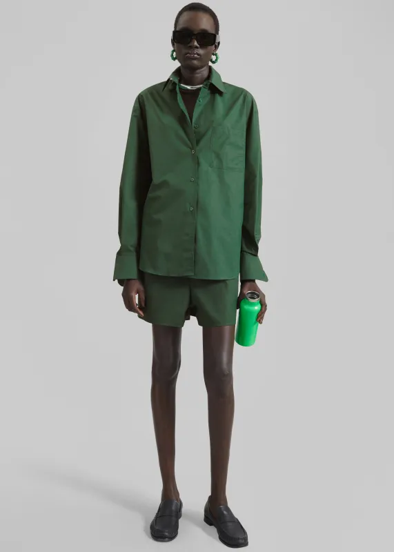 Lui Organic Cotton Boxer Shorts - Hunter Green made by Frankie Shop