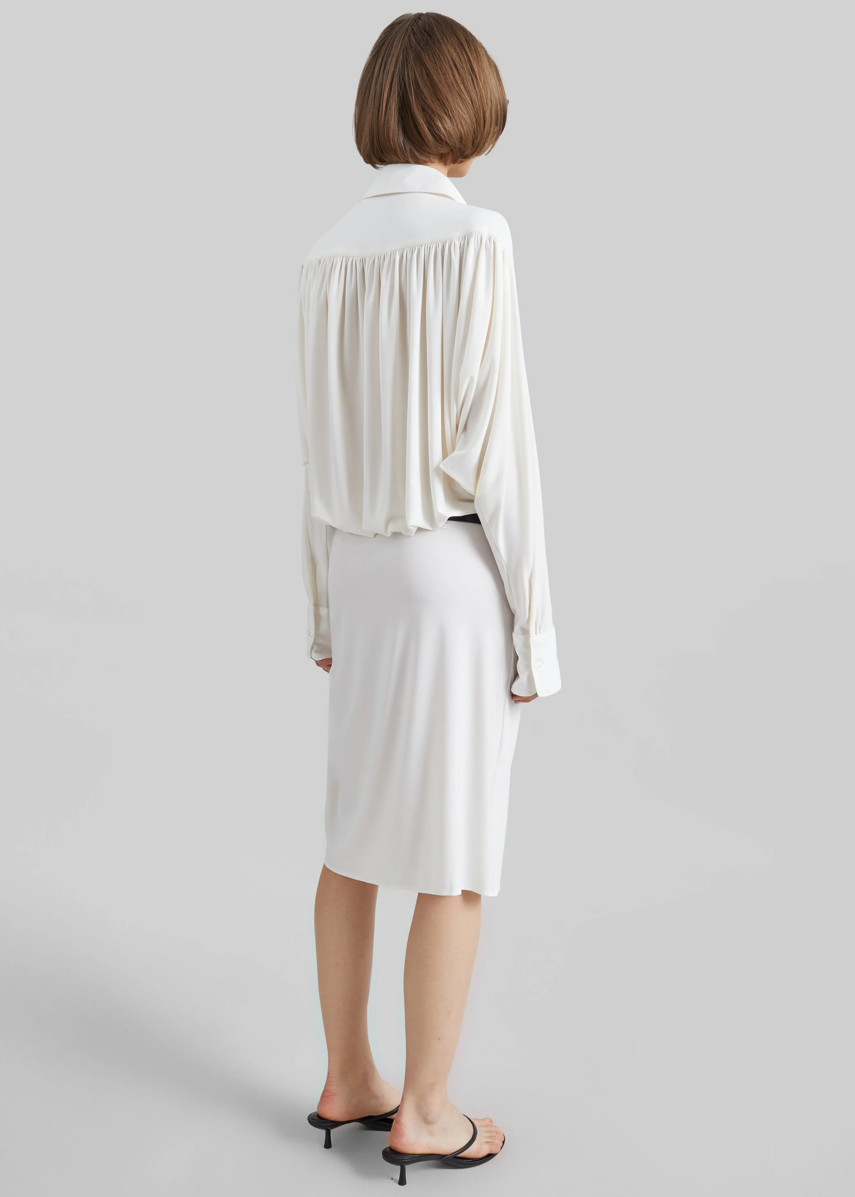 Coperni Draped Boxy Suspended Dress - White sold by Frankie Shop product image thumbnail 5