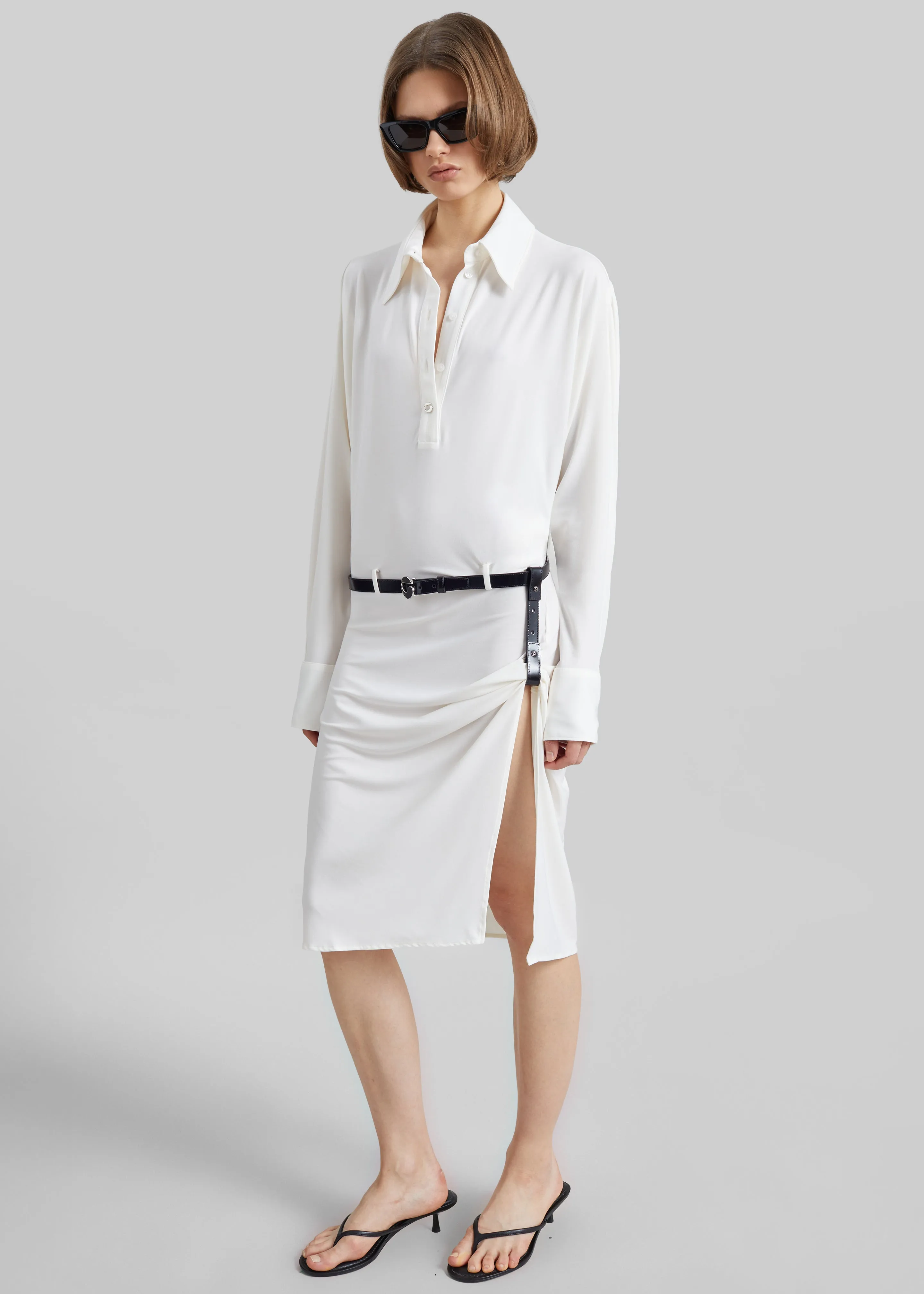 Coperni Draped Boxy Suspended Dress - White sold by Frankie Shop product image thumbnail 3