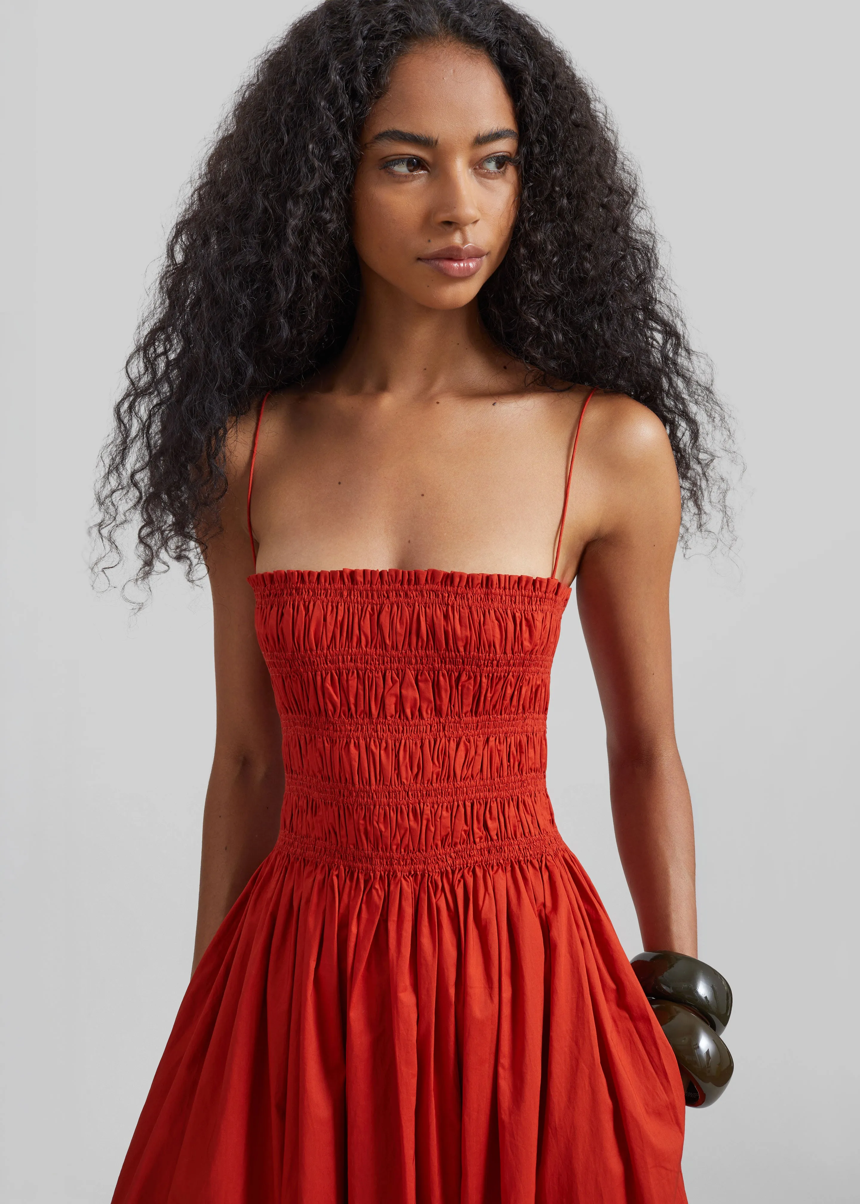 Matteau Shirred Bodice Dress - Tomato sold by Frankie Shop product image thumbnail 2