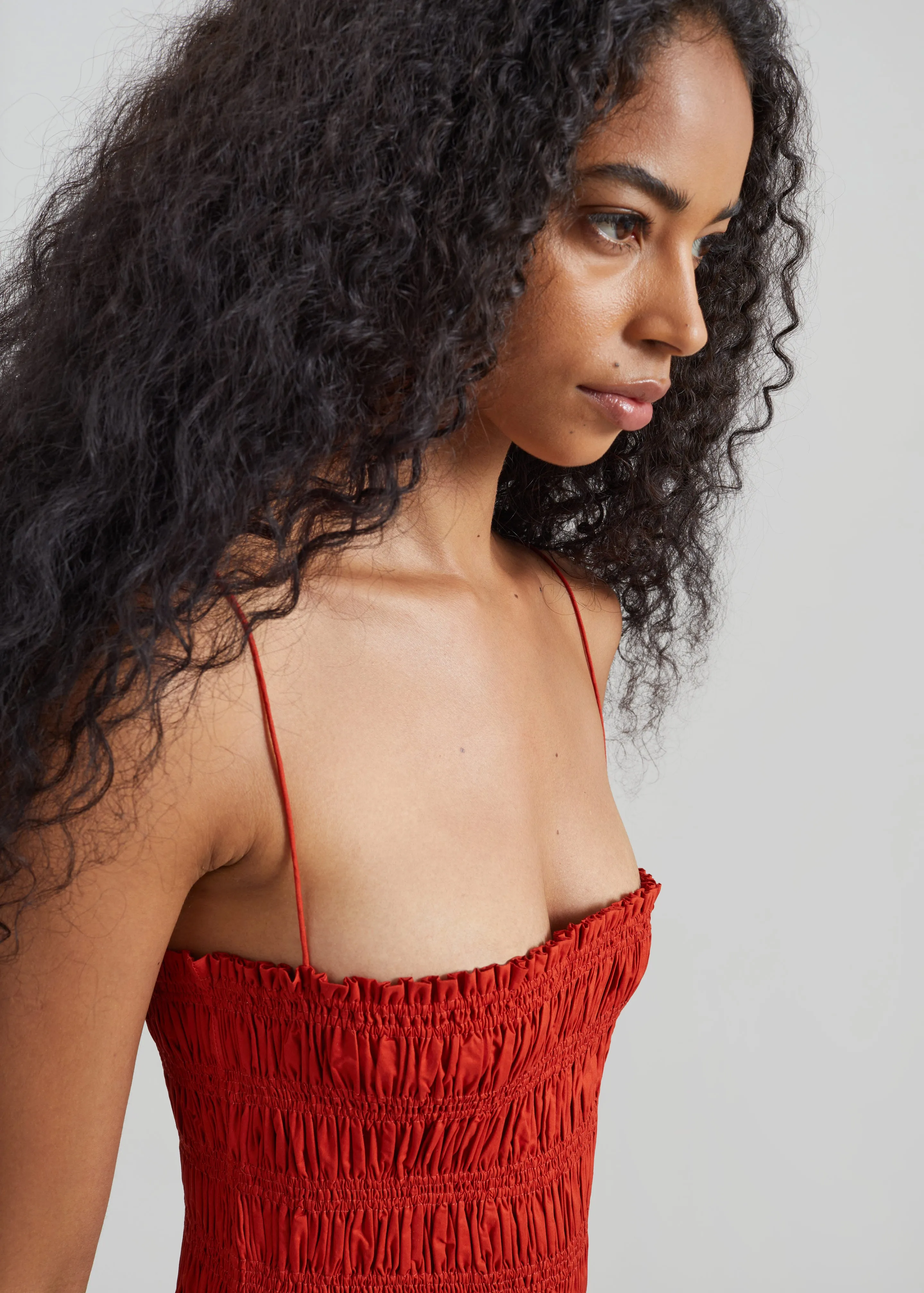 Matteau Shirred Bodice Dress - Tomato sold by Frankie Shop product image thumbnail 3