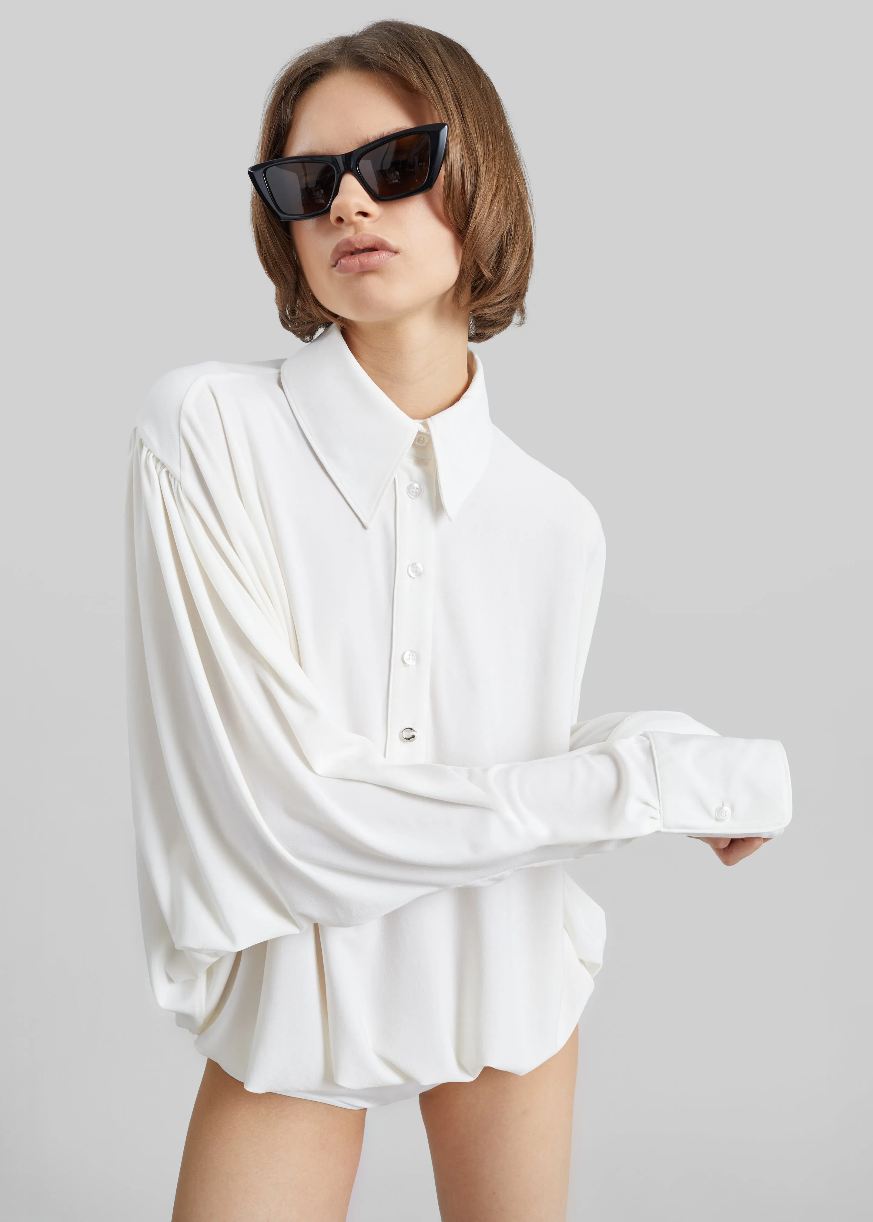 Coperni Draped Boxy Body - White sold by Frankie Shop