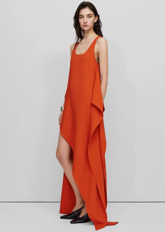 Bevza Edge Dress - Carrot Red made by Bevza
