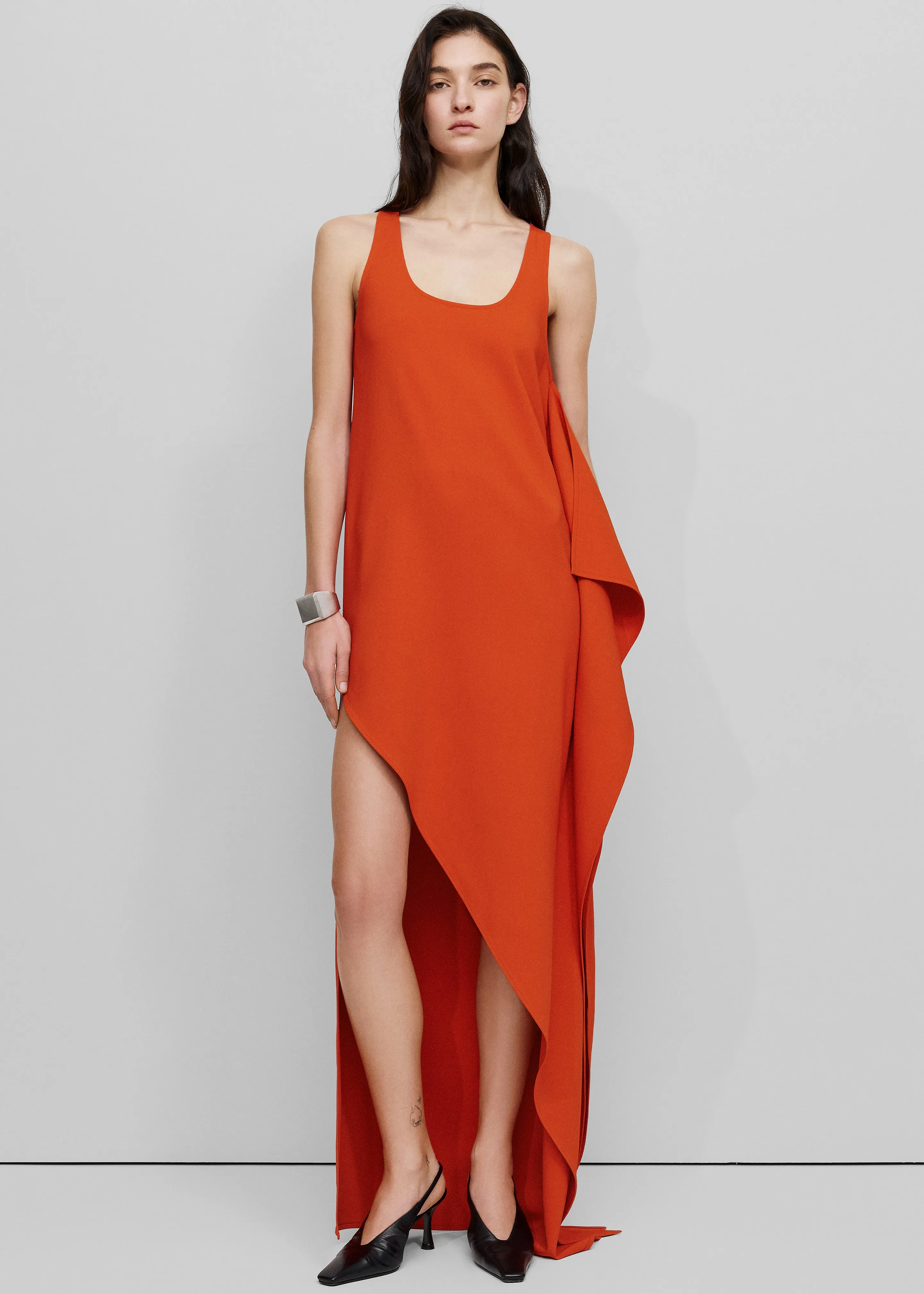 Bevza Edge Dress - Carrot Red sold by Frankie Shop product image thumbnail 3