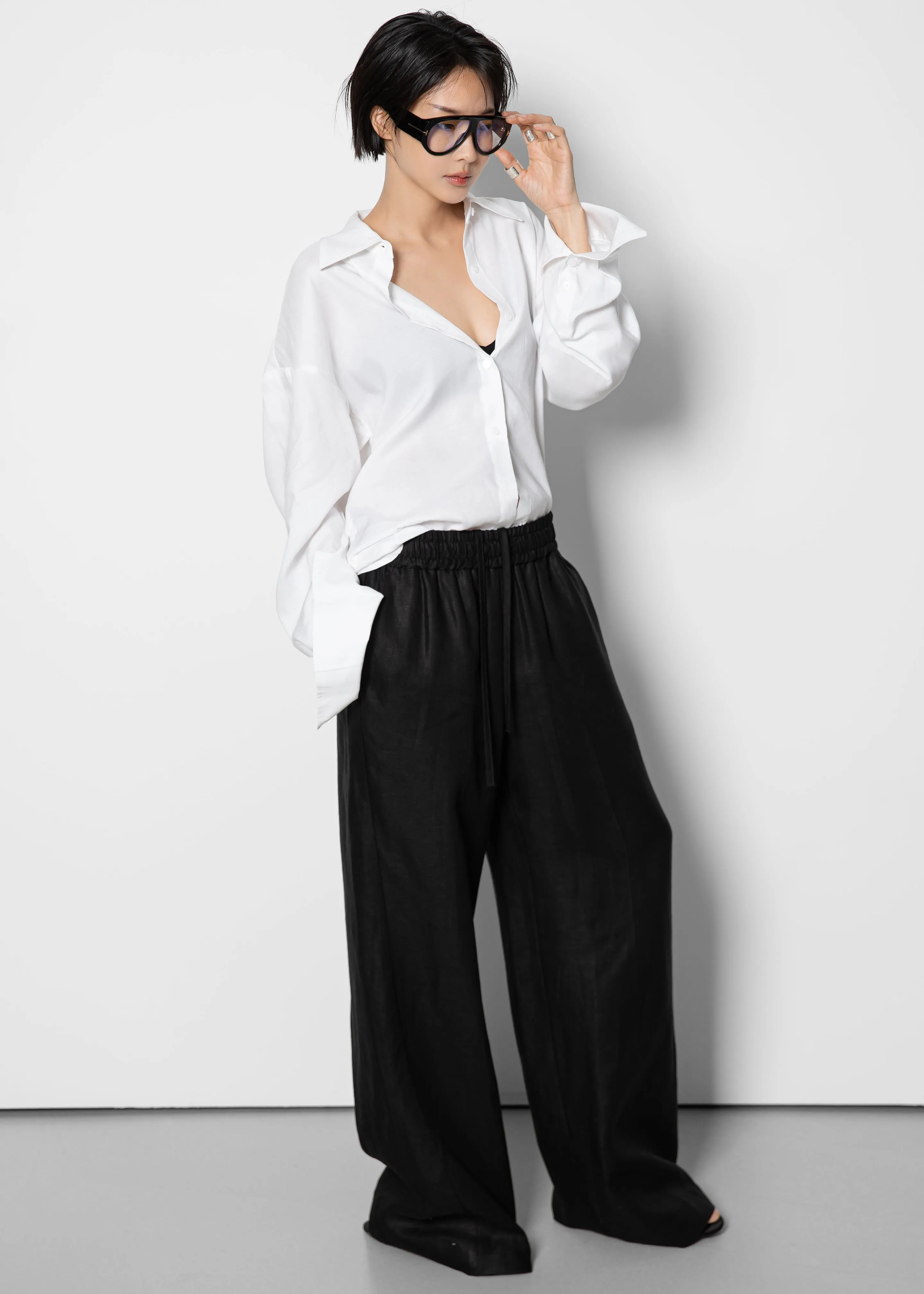 Velia Cut-Out Back Shirt - White sold by Frankie Shop product image thumbnail 4
