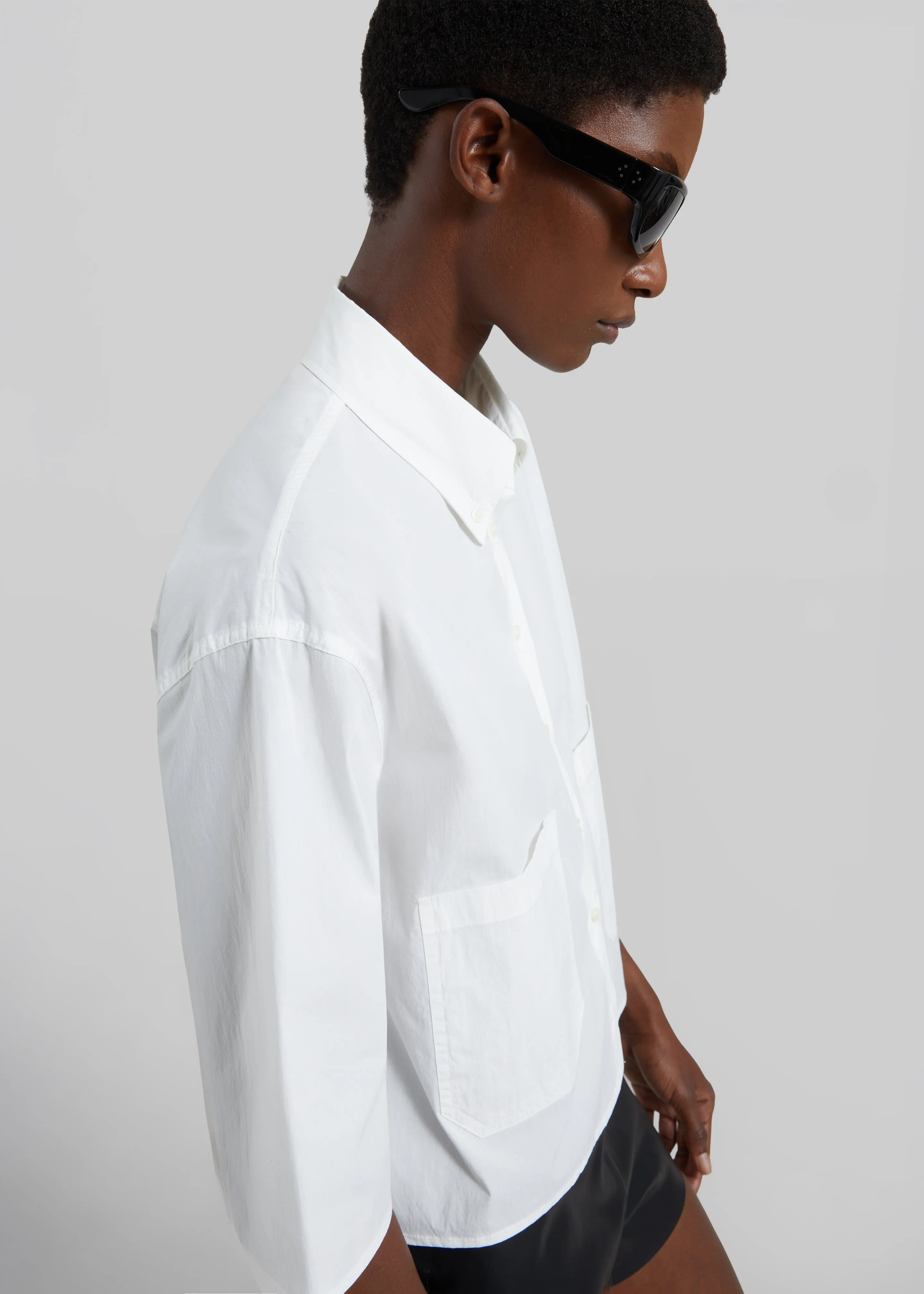 Tellaro Cropped Boxy Shirt - White sold by Frankie Shop product image thumbnail 4