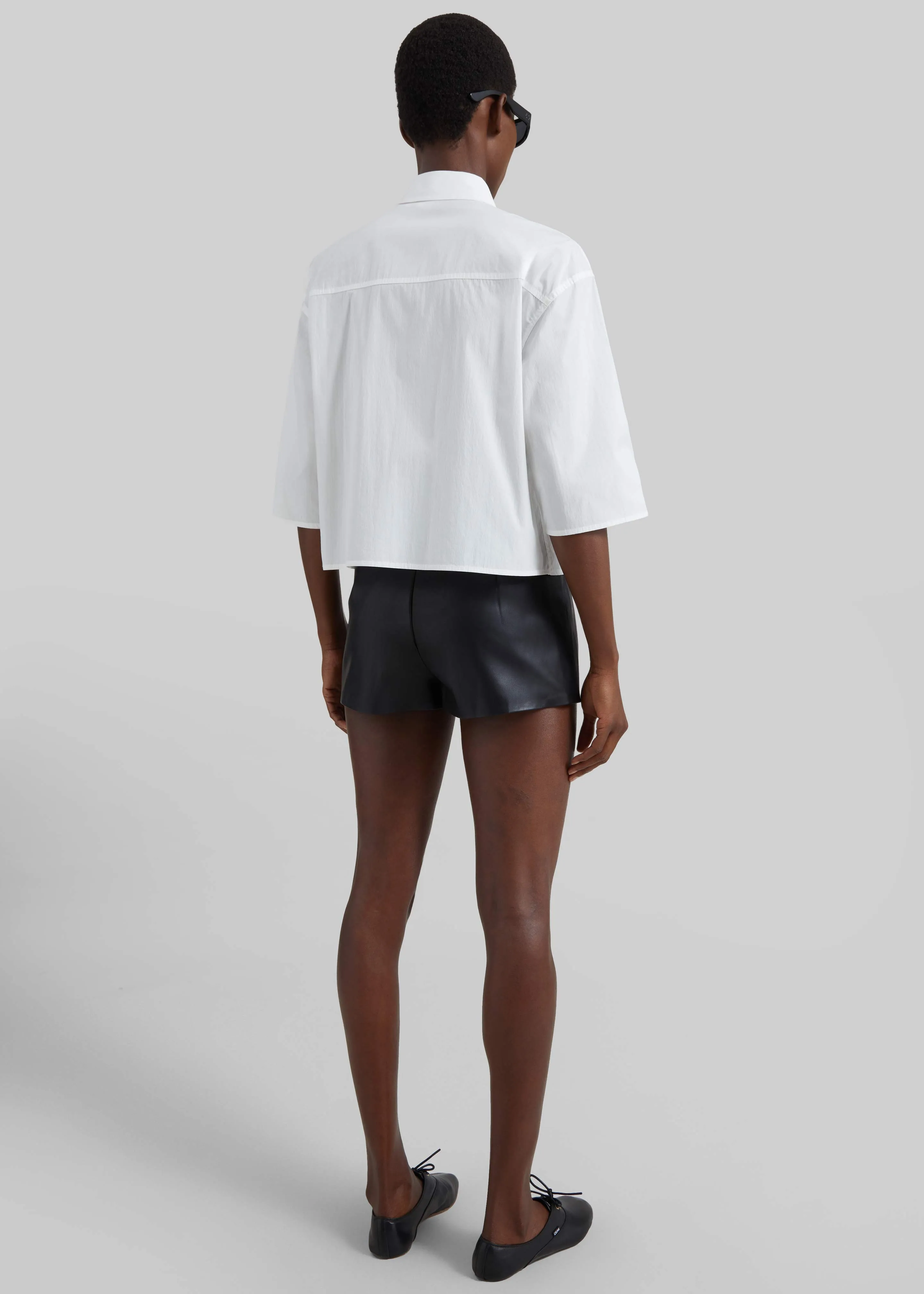 Tellaro Cropped Boxy Shirt - White sold by Frankie Shop product image thumbnail 5