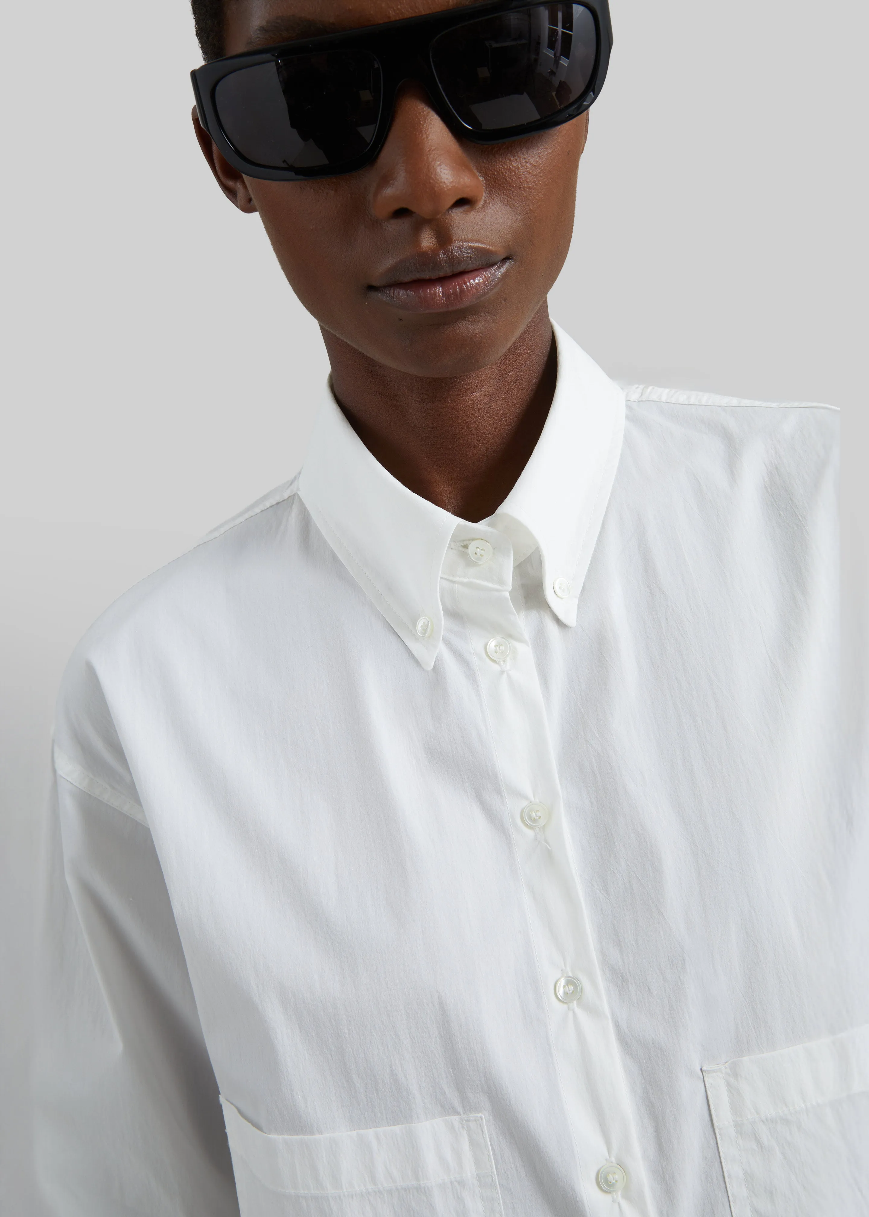 Tellaro Cropped Boxy Shirt - White sold by Frankie Shop product image thumbnail 2