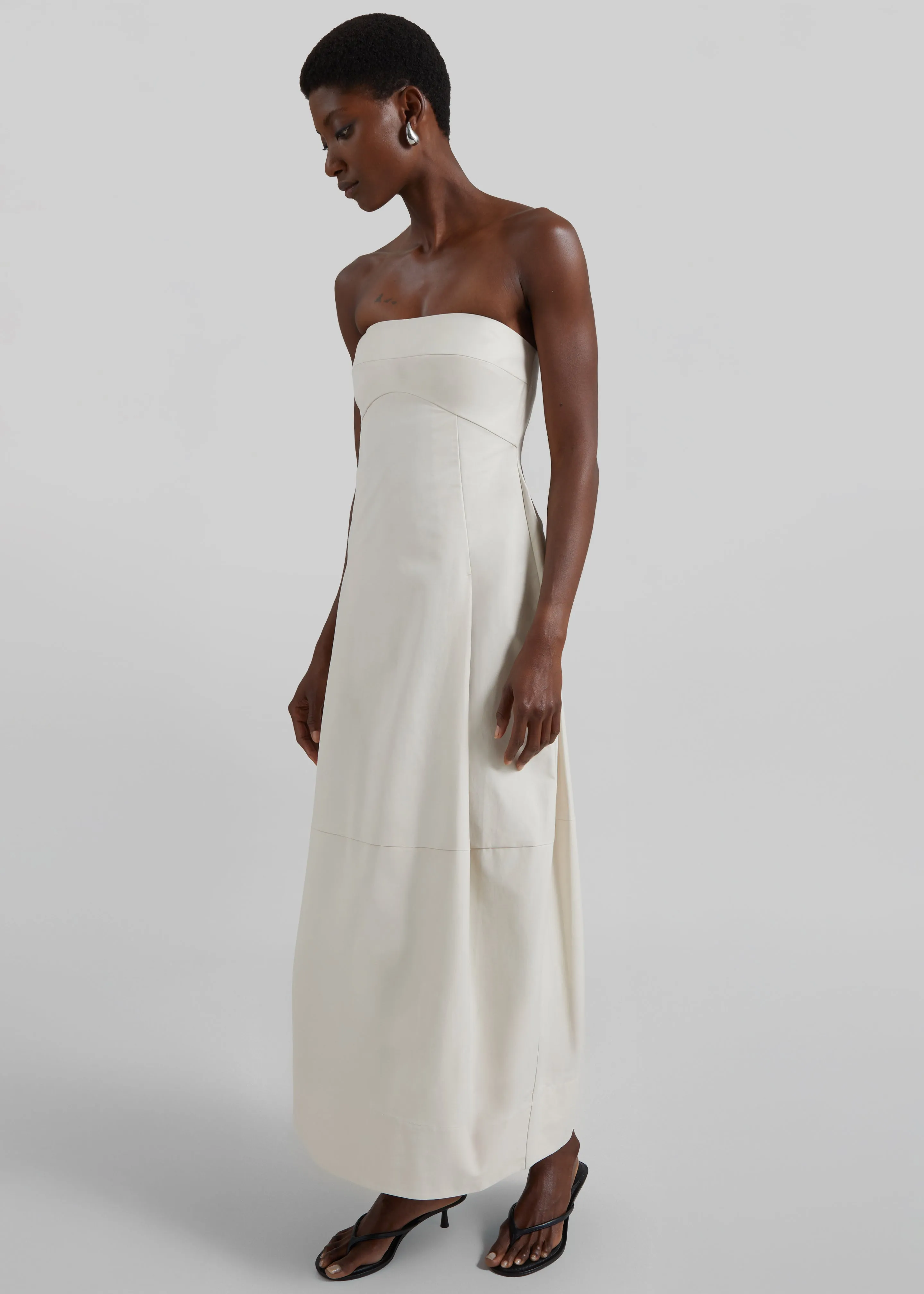 St. Agni Canvas Pleat Cocoon Dress - Shell sold by Frankie Shop product image thumbnail 3