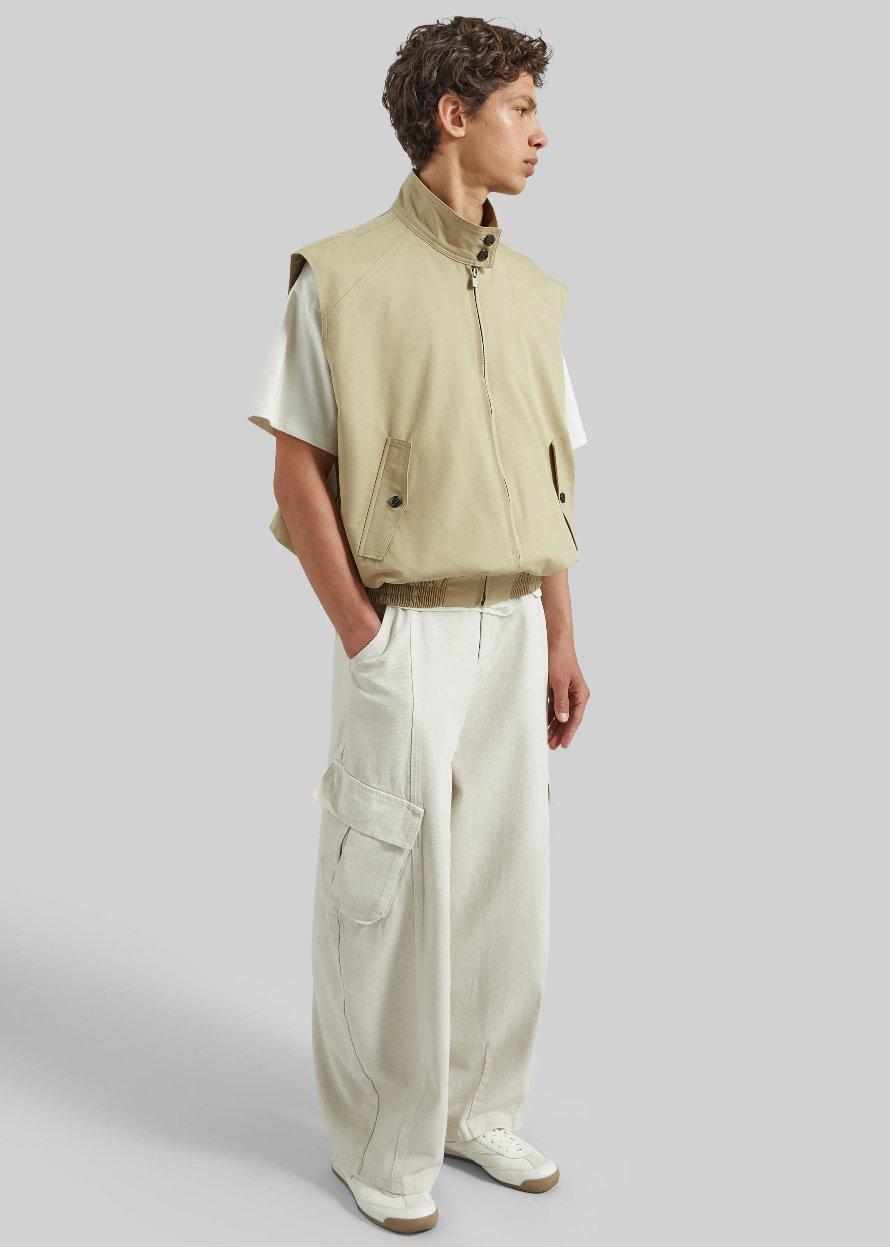 Oltrano Sleeveless Jacket - Beige sold by Frankie Shop product image thumbnail 3