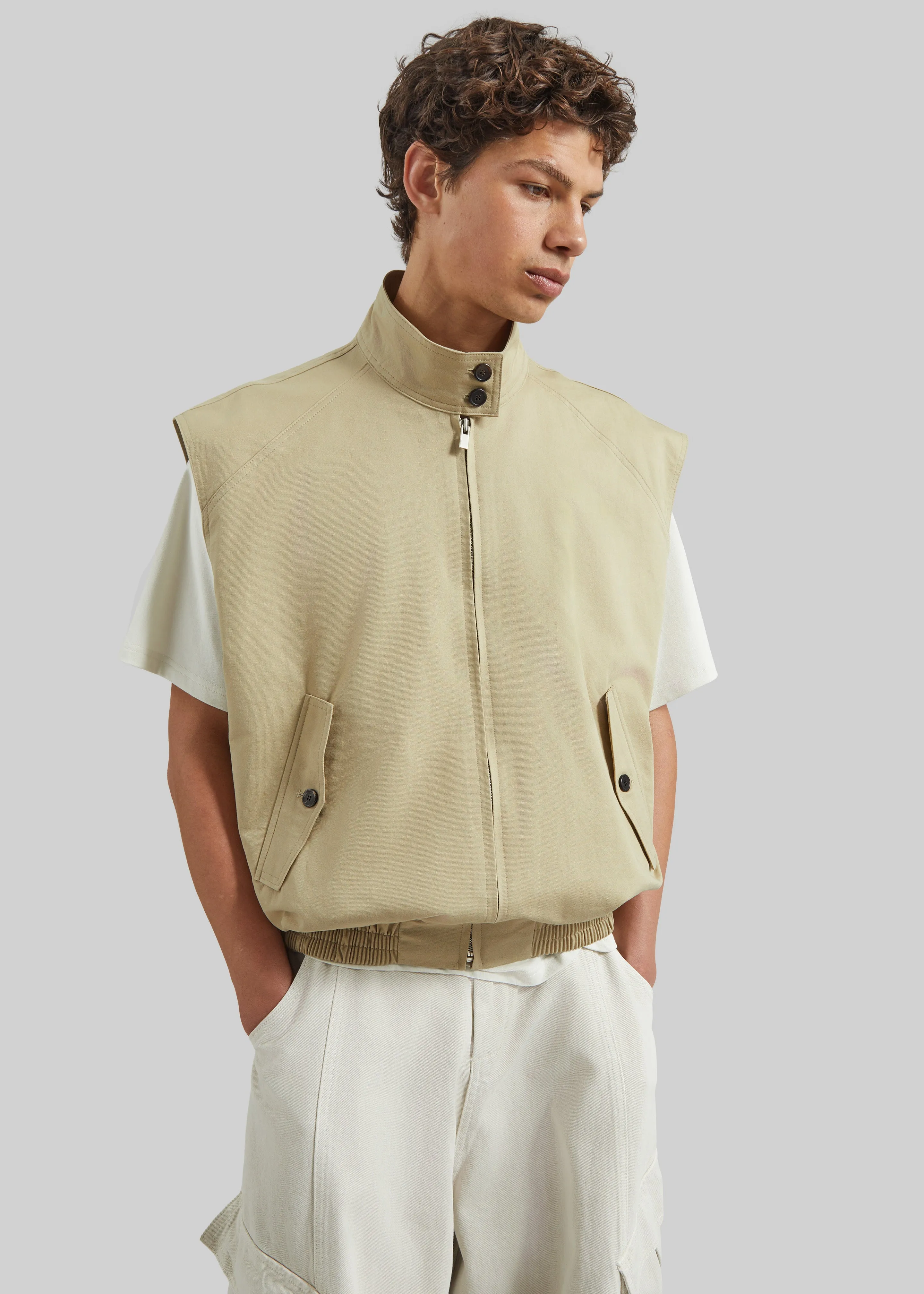 Oltrano Sleeveless Jacket - Beige sold by Frankie Shop product image thumbnail 5