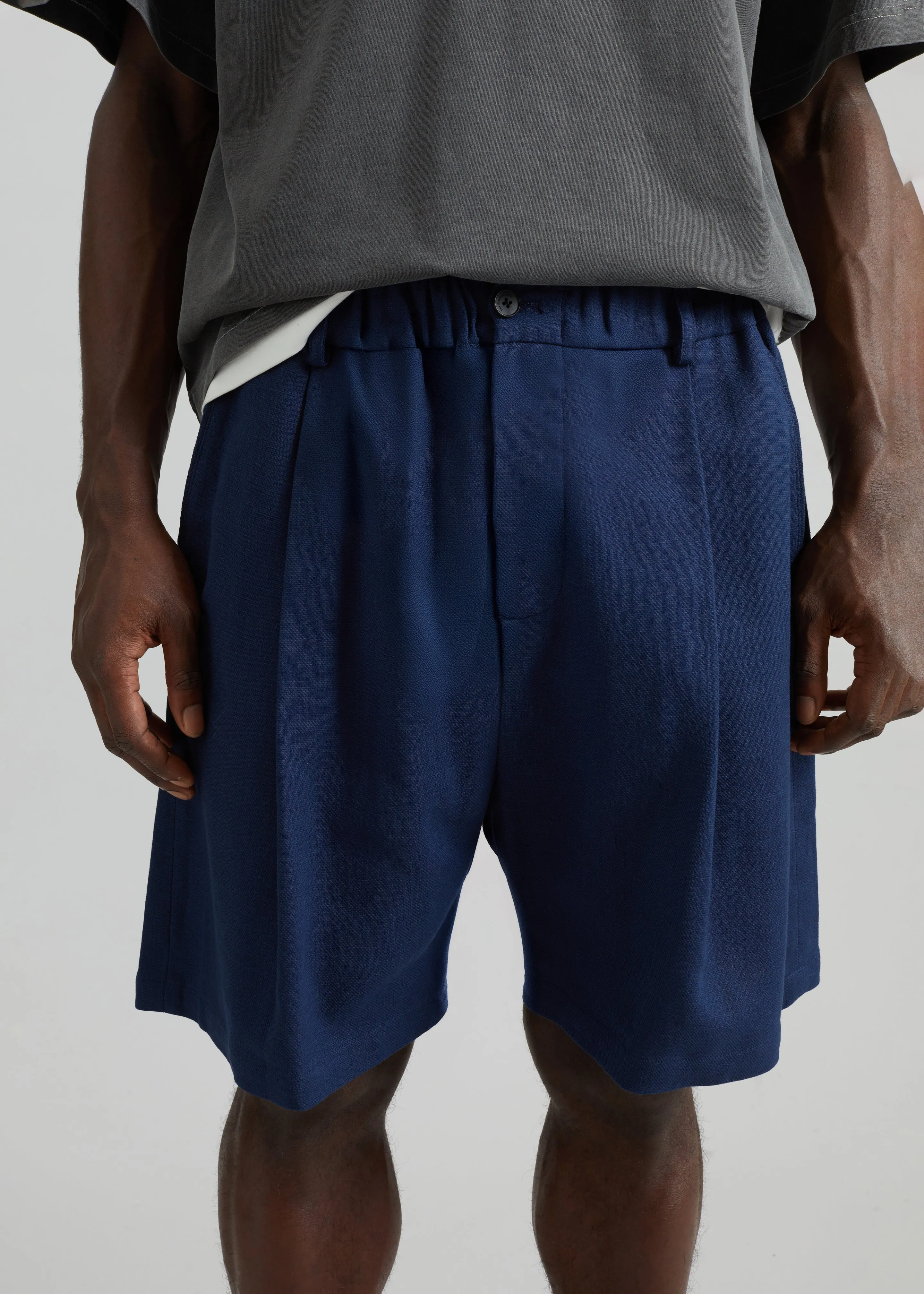 Sagres Linen Bermuda Shorts - Navy sold by Frankie Shop product image thumbnail 2
