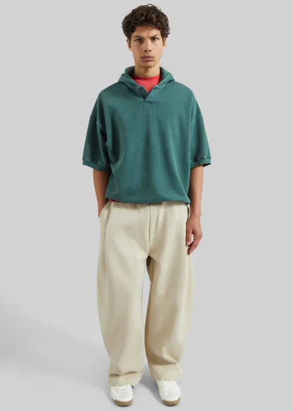 Nas Barrel Leg Sweatpants - Beige made by Frankie Shop
