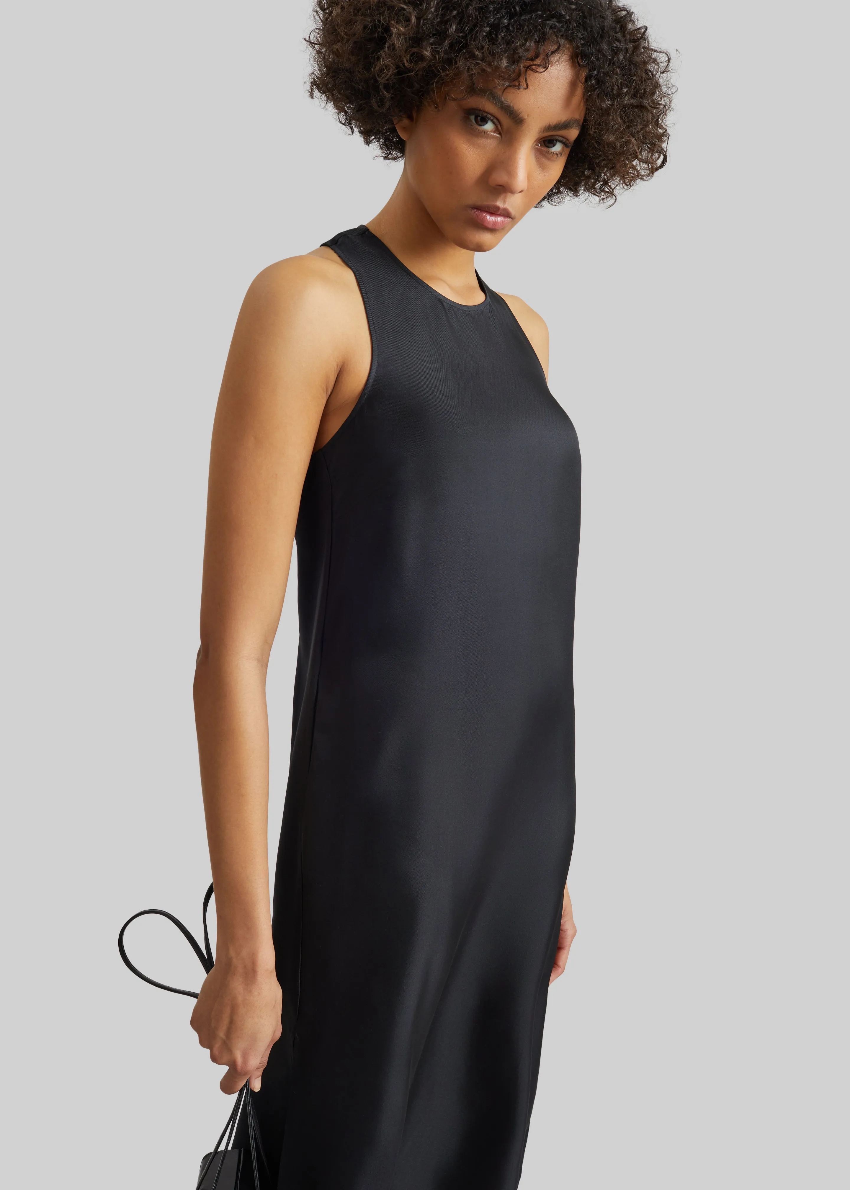 Loulou de Saison Paloma Long Silk Dress - Black sold by Frankie Shop product image thumbnail 4