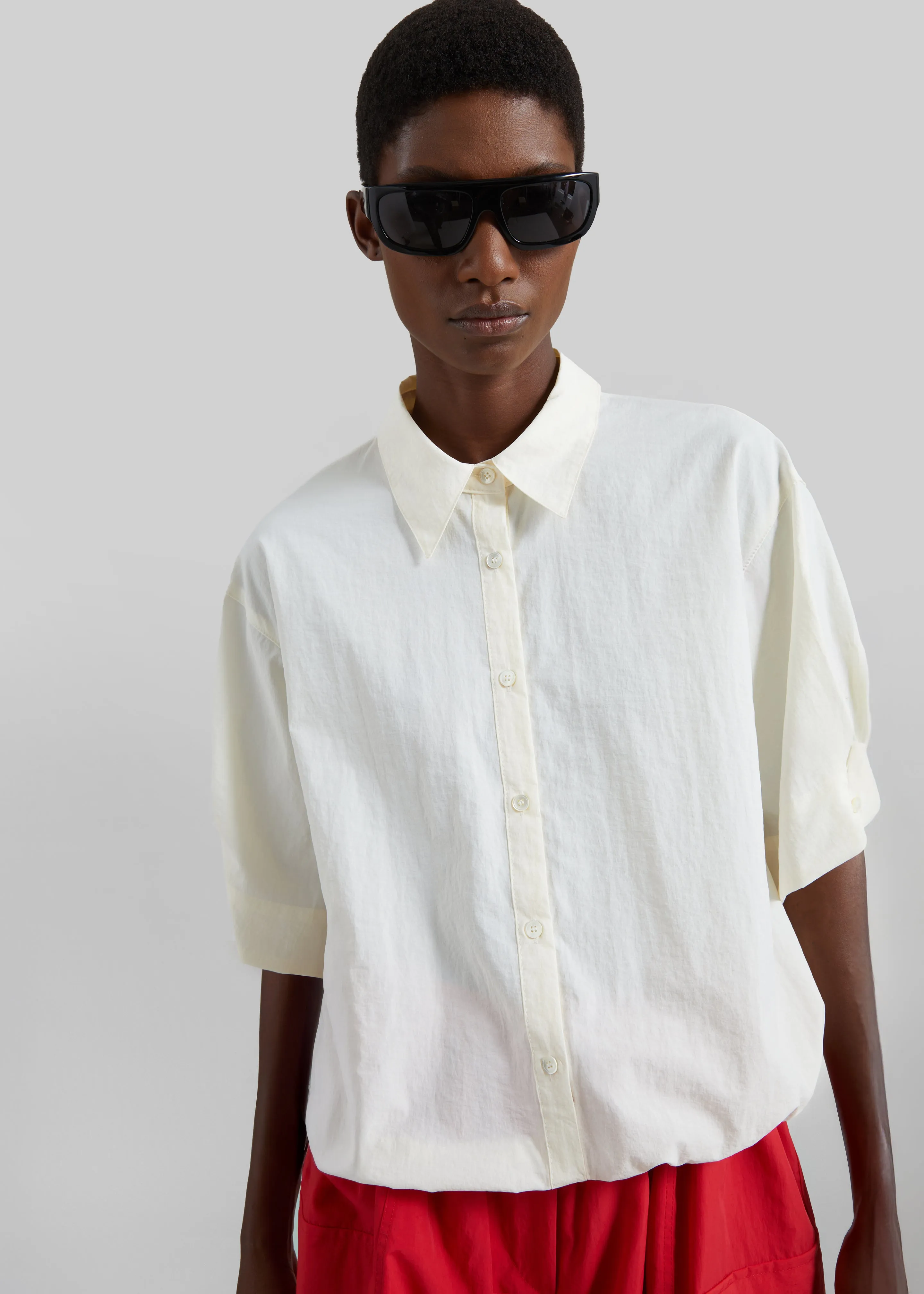 Comporta Drawstring Shirt - Cream sold by Frankie Shop product image thumbnail 2