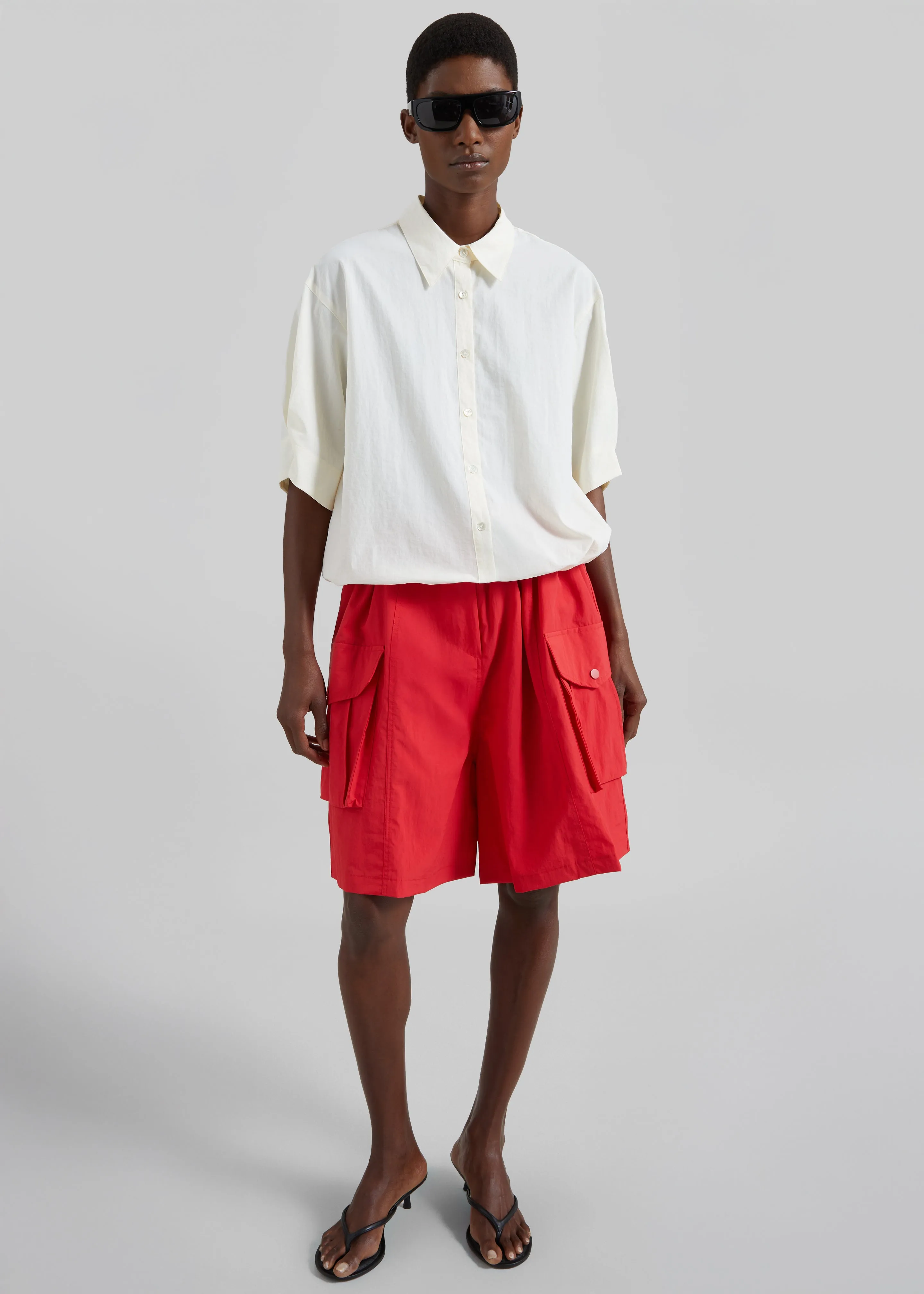 Comporta Drawstring Shirt - Cream sold by Frankie Shop product image thumbnail 5