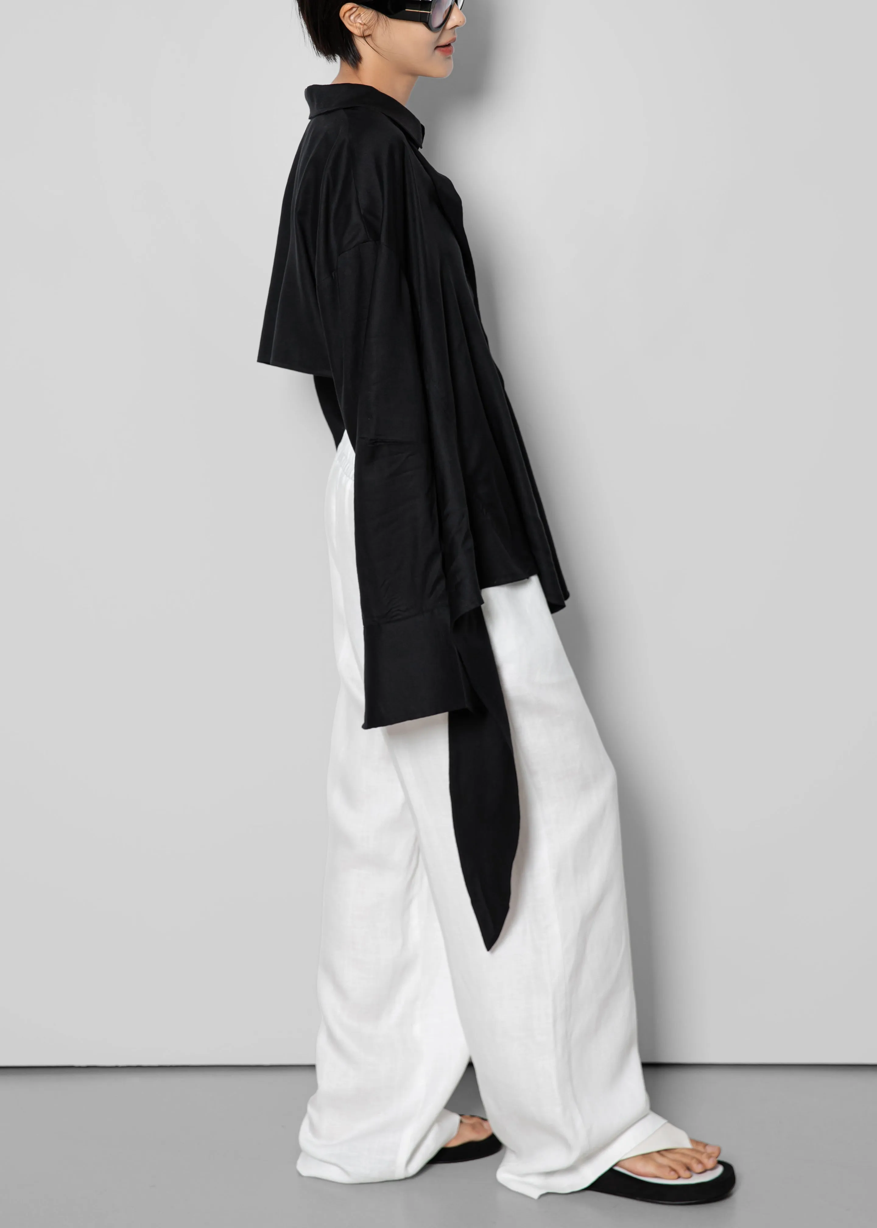 Velia Cut-Out Back Shirt - Black sold by Frankie Shop product image thumbnail 4