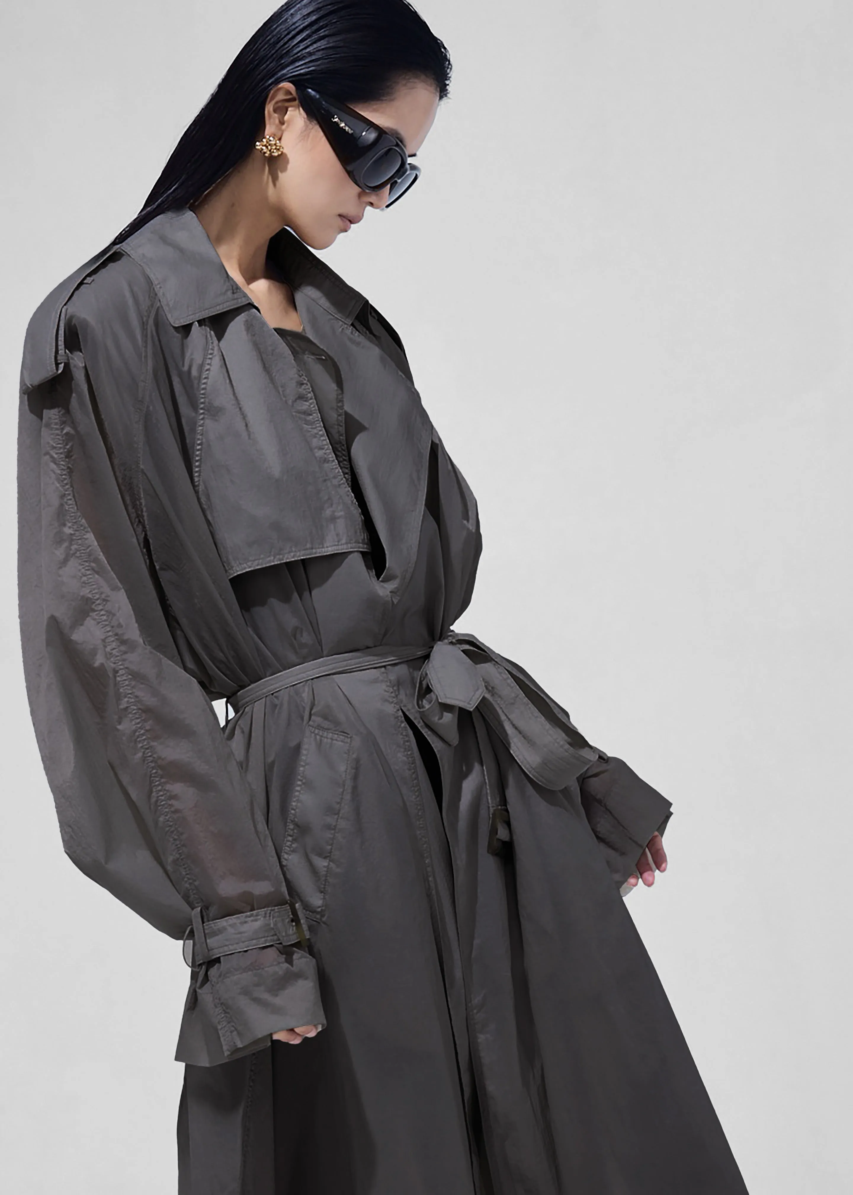 Linas Technical Light Trench - Storm Grey sold by Frankie Shop product image thumbnail 2