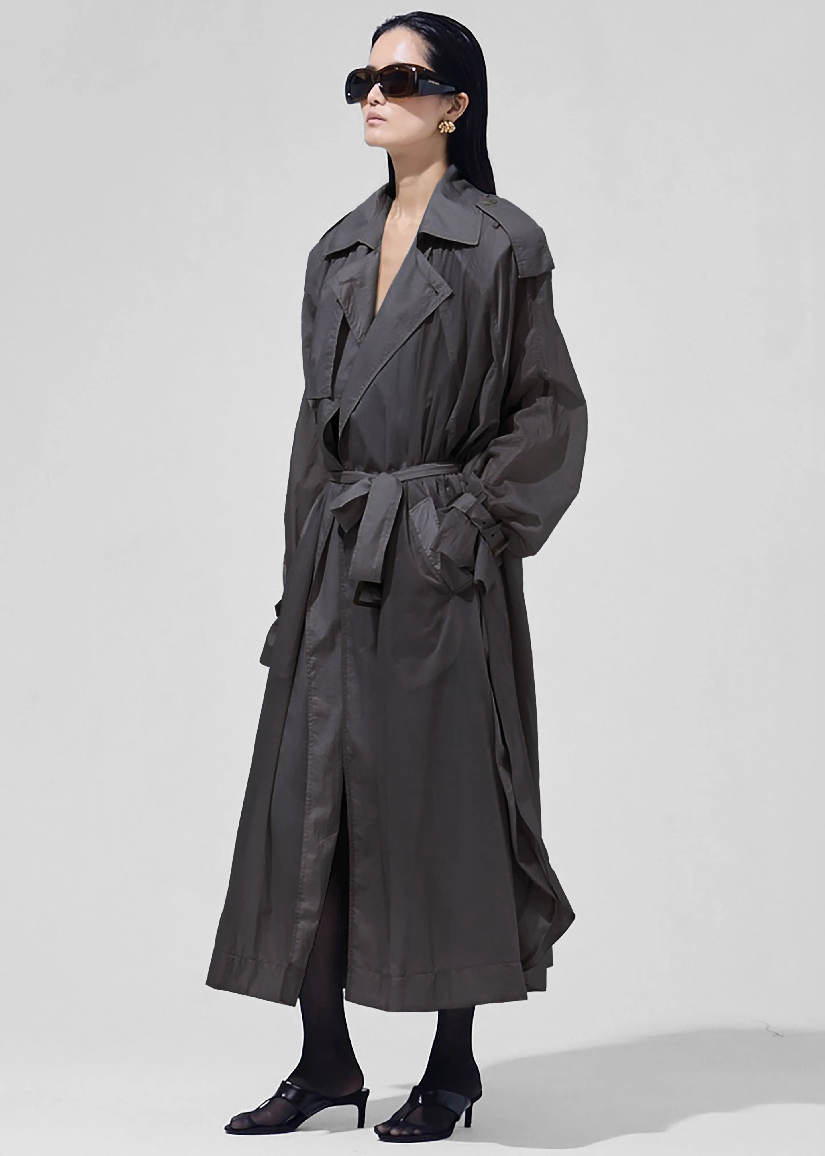 Linas Technical Light Trench - Storm Grey sold by Frankie Shop product image thumbnail 5