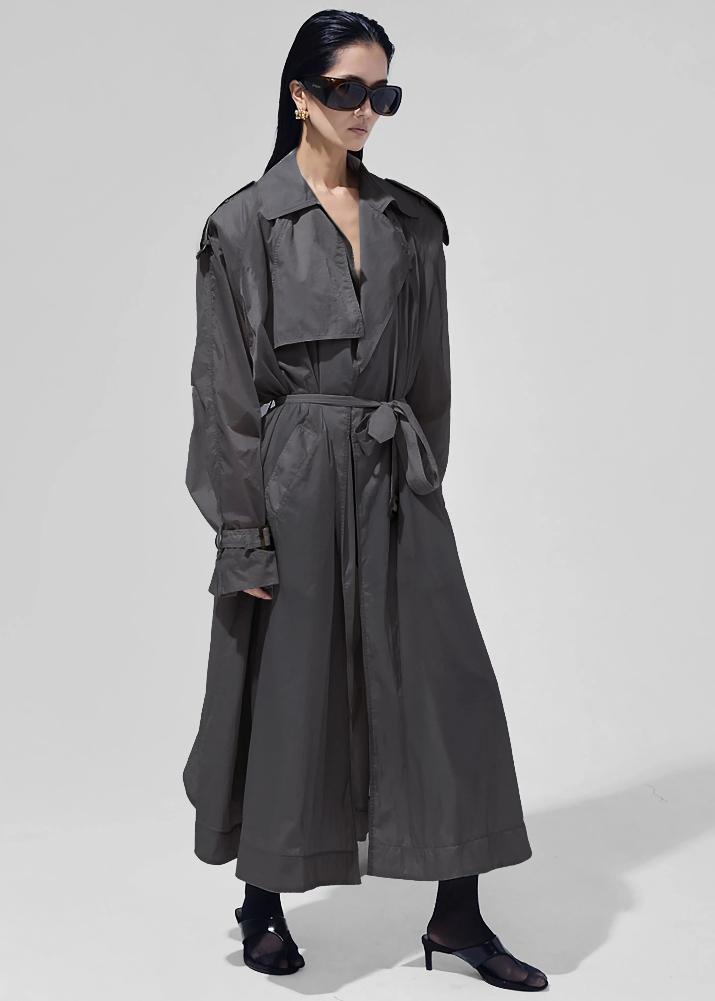 Linas Technical Light Trench - Storm Grey sold by Frankie Shop product image thumbnail 3
