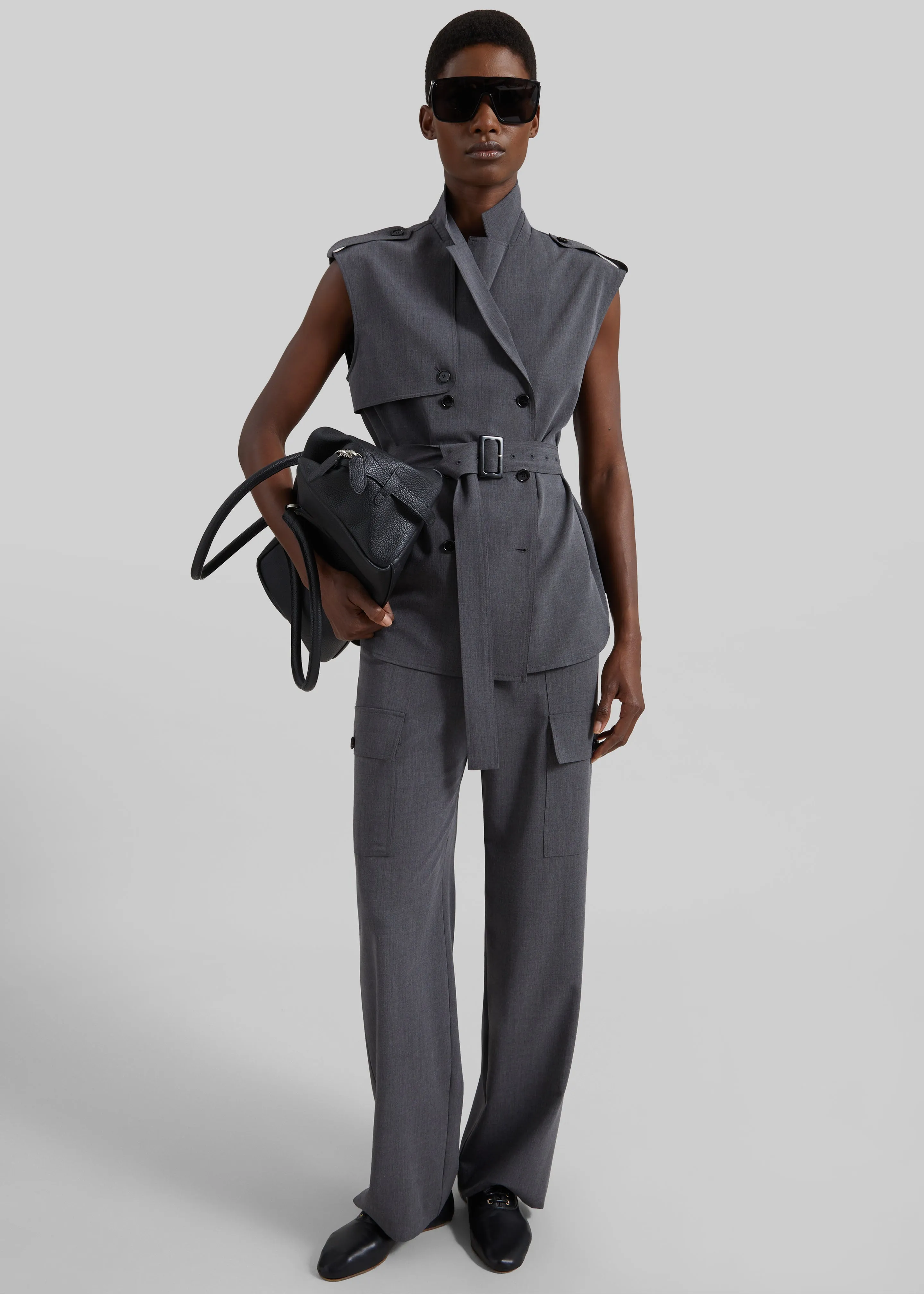 Holborn Cargo Pants - Grey Melange sold by Frankie Shop