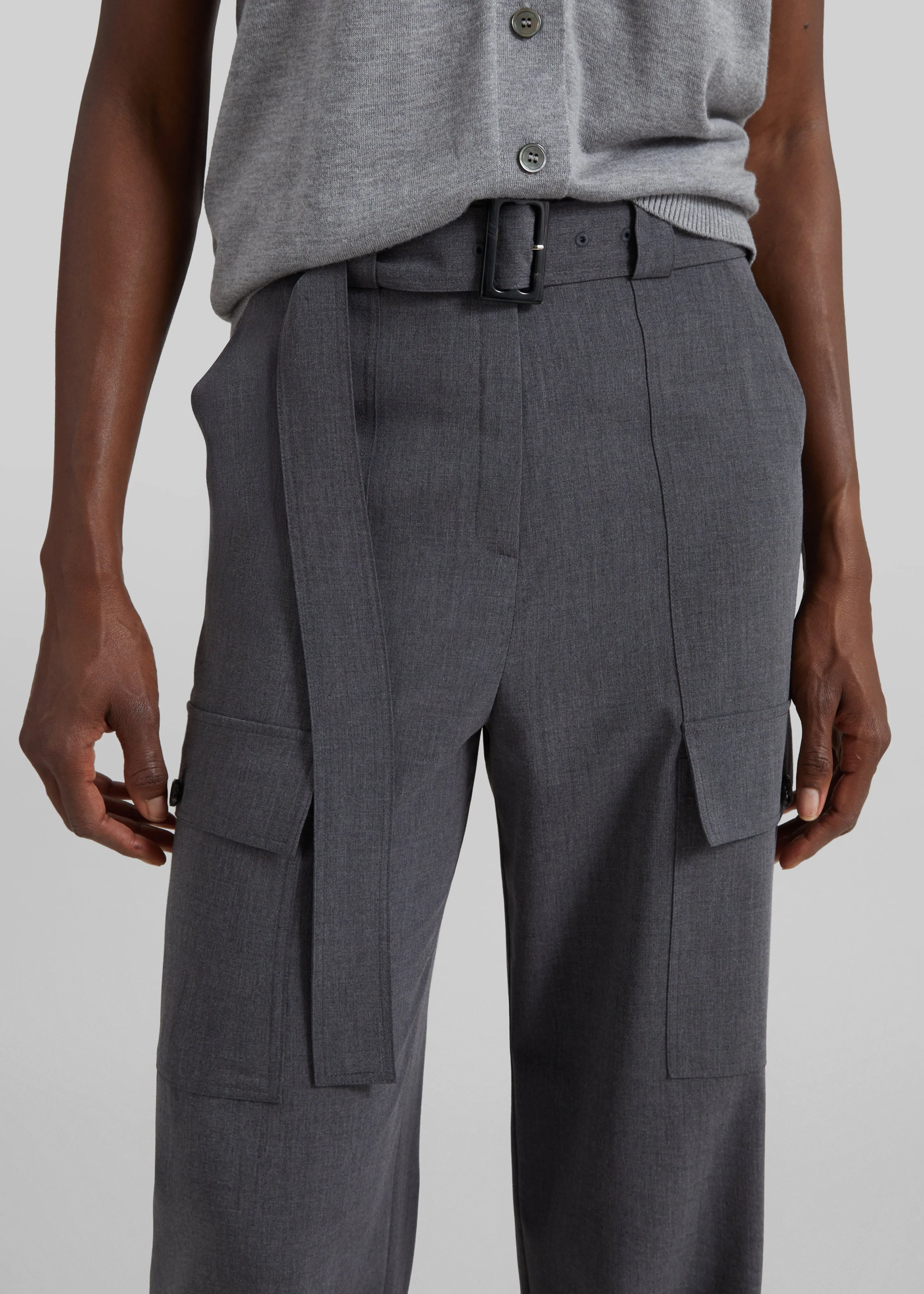 Holborn Cargo Pants - Grey Melange sold by Frankie Shop product image thumbnail 3