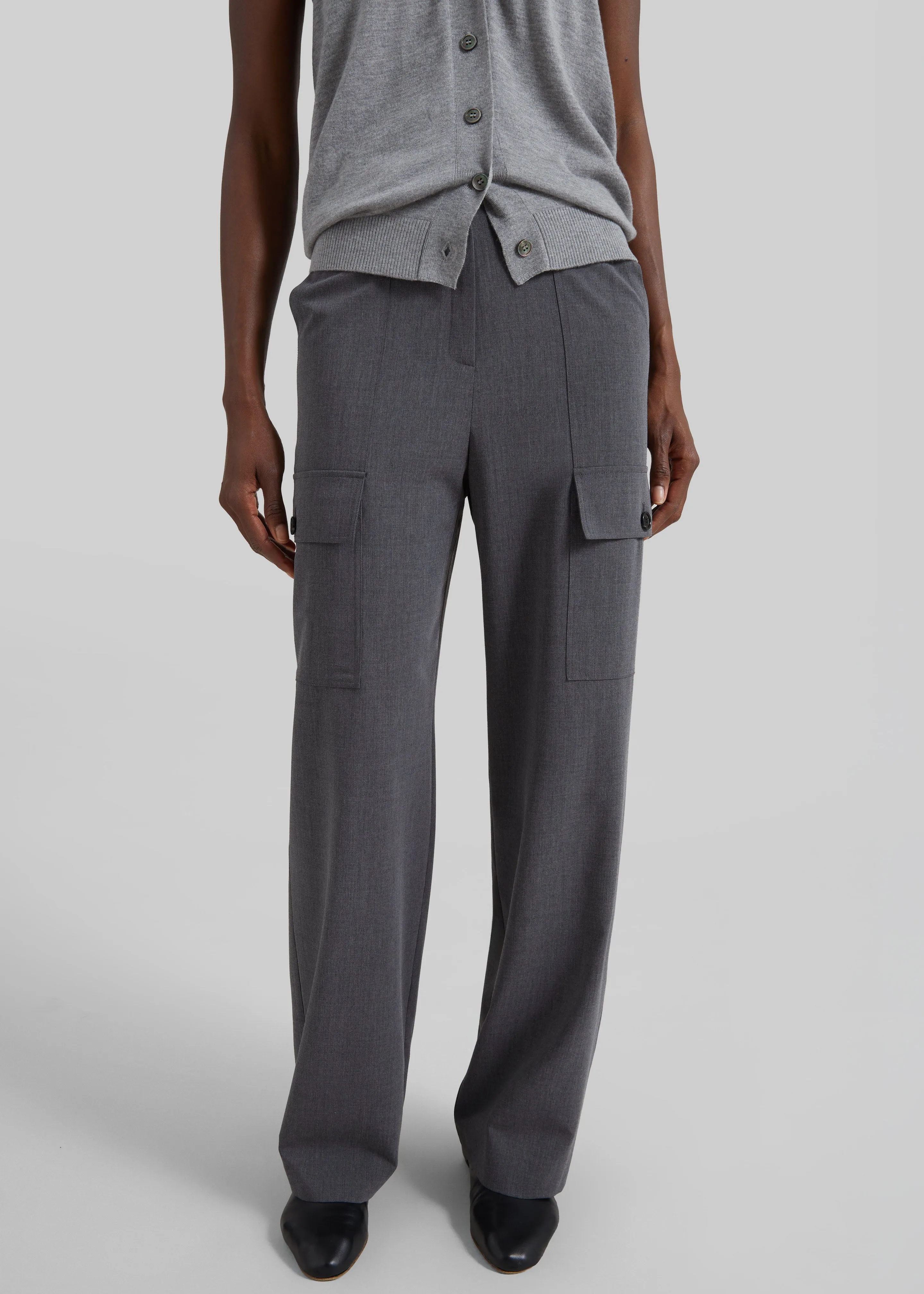 Holborn Cargo Pants - Grey Melange sold by Frankie Shop product image thumbnail 2