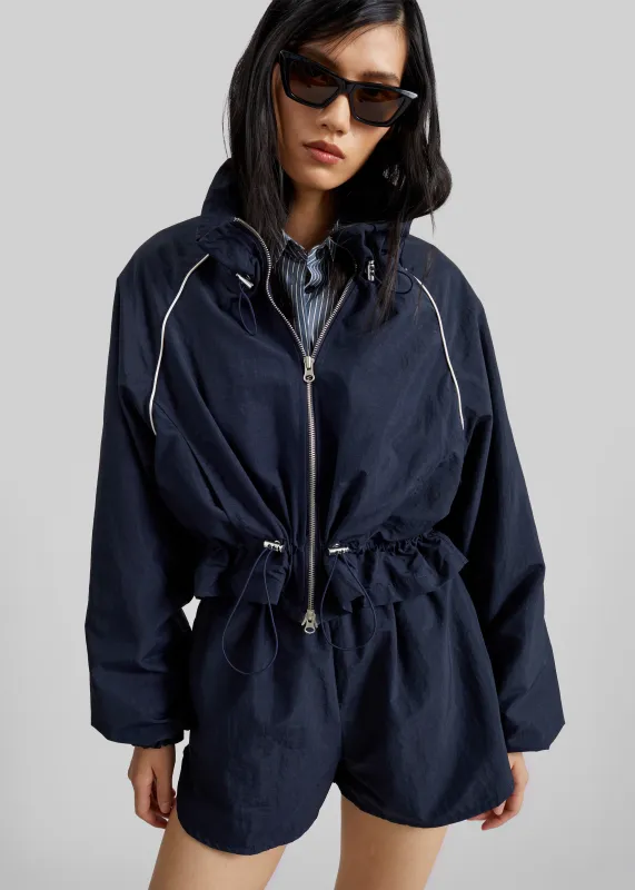 Arizona Drawstring Track Jacket - Navy made by Frankie Shop