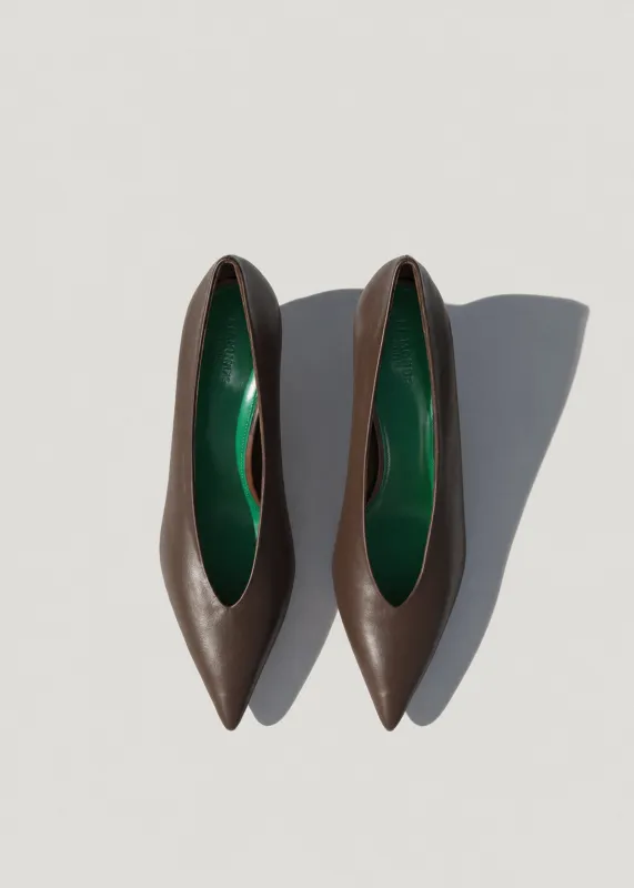 Le Monde Beryl Babouche Kitten Heels - Chocolate made by Le Monde Beryl
