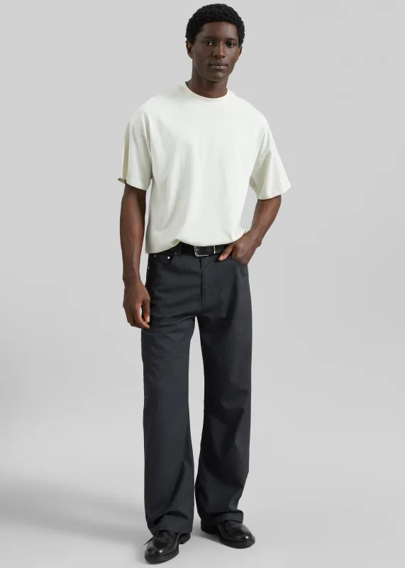 Trieste Straight Pants - Charcoal Pinstripe made by Frankie Shop