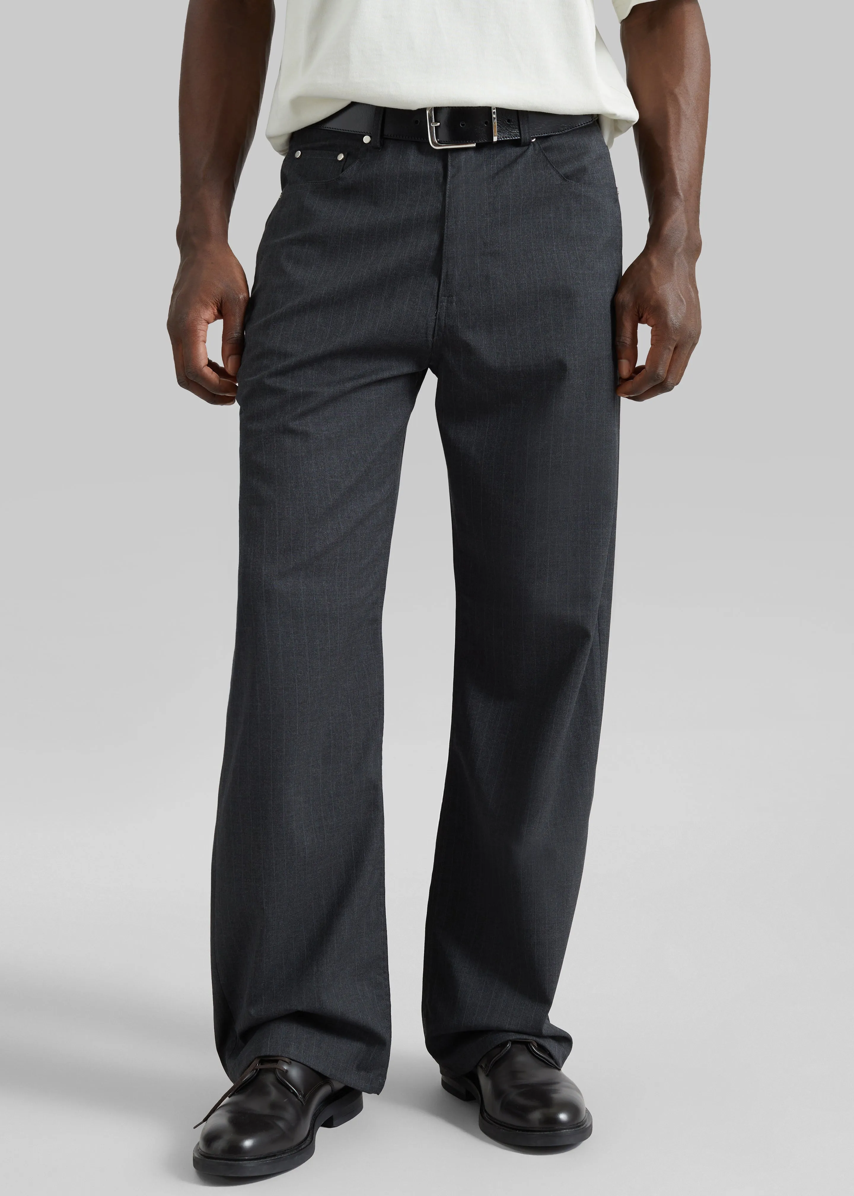 Trieste Straight Pants - Charcoal Pinstripe sold by Frankie Shop product image thumbnail 2