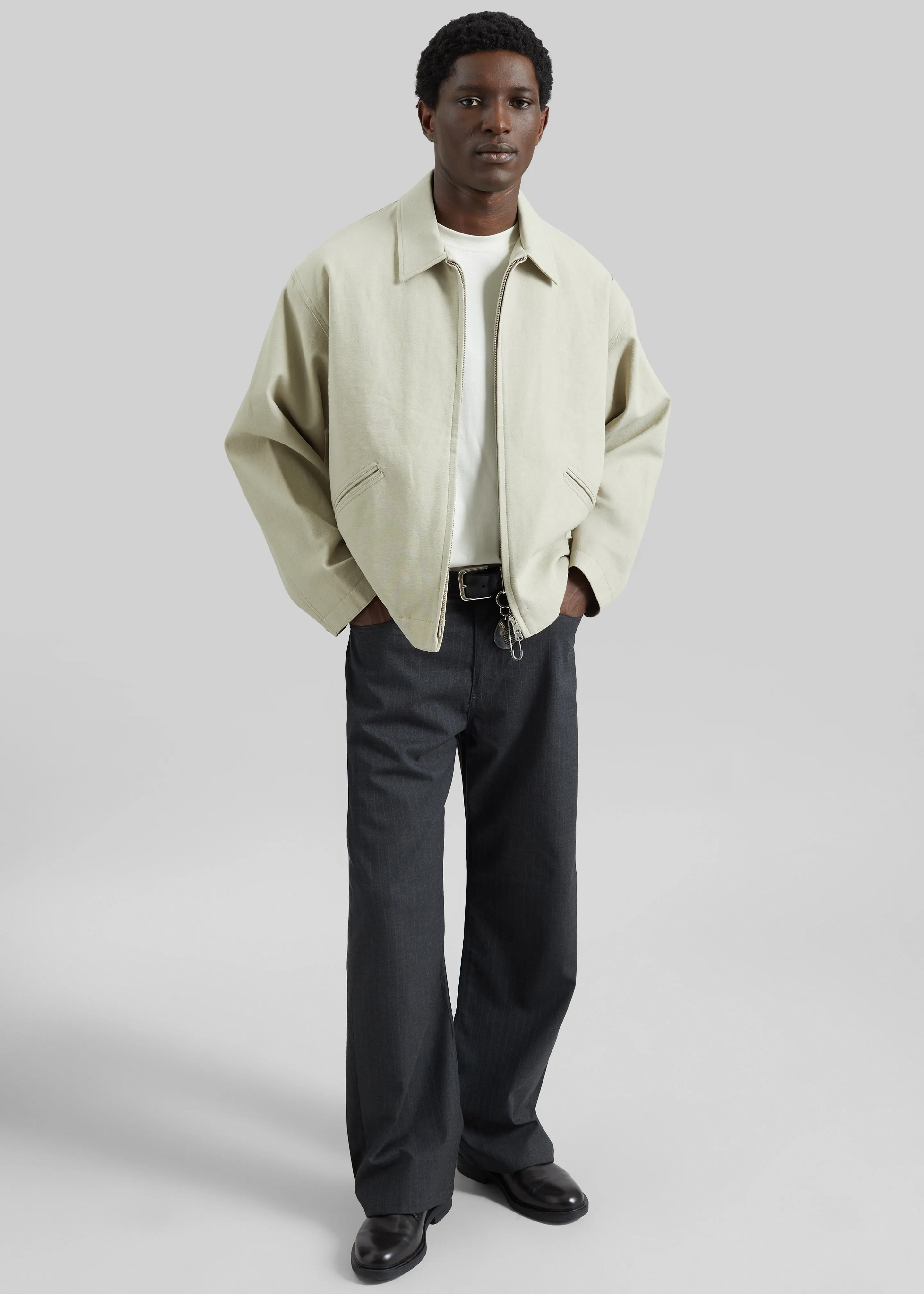 Trieste Straight Pants - Charcoal Pinstripe sold by Frankie Shop product image thumbnail 3